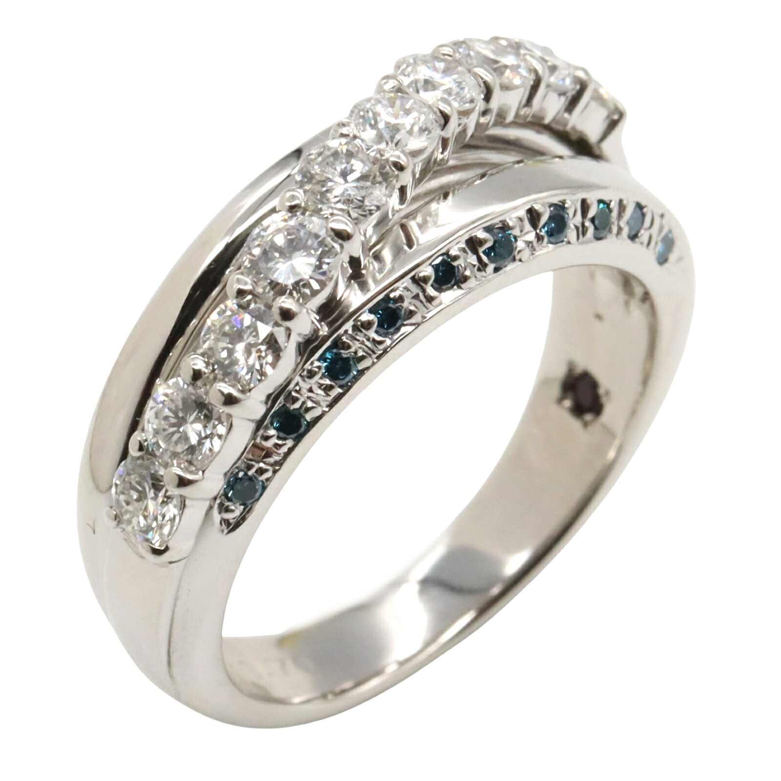 【15%OFFクーポン対象】ジュエリー JEWELRY ダイヤモンド リング リング・指輪 ジュエリー Pt900プラチナ ダイヤモンド レディース クリア系 ﾀﾞｲﾔ 9.3g 【中古】