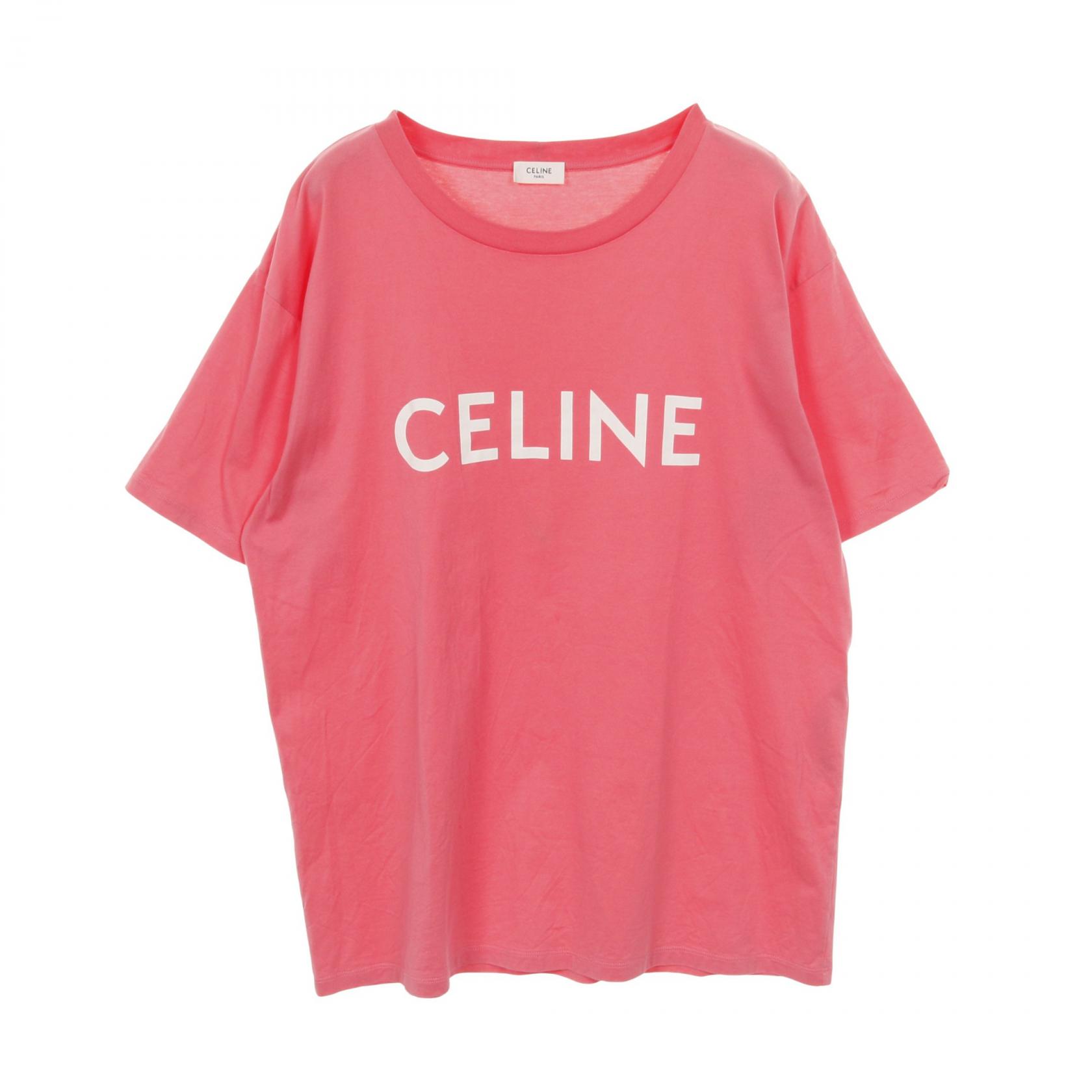 《全品5%クーポン×P5倍》セリーヌ CELINE ルーズ カットソー 衣料品 トップス コットン メンズ ピンク系 2X681671Q 【中古】