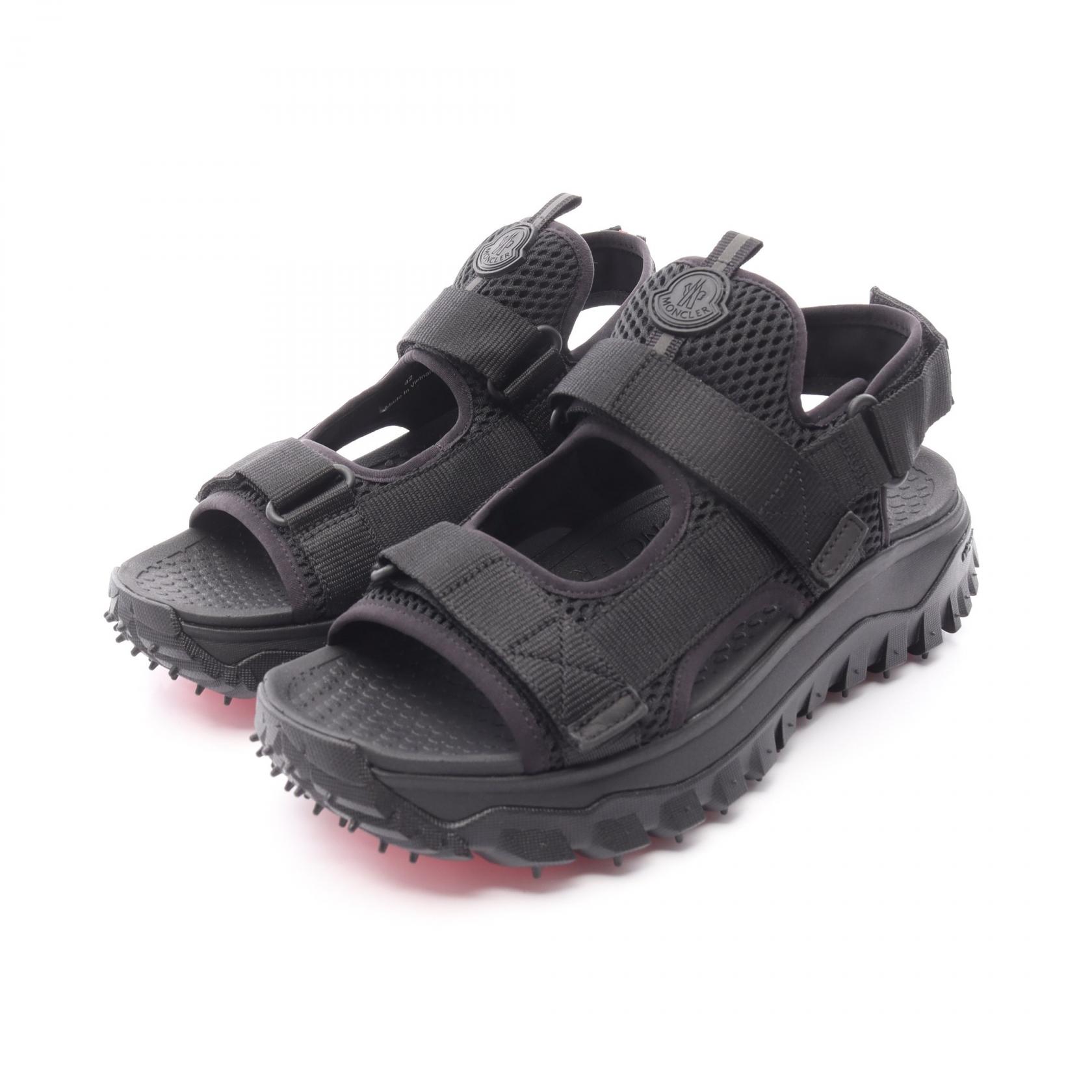 【15%OFFクーポン対象】モンクレール MONCLER TRAILGRIP VELA サンダル 靴 キャンバス メッシュ メンズ ブラック系 4L00010M380899943 【新品】