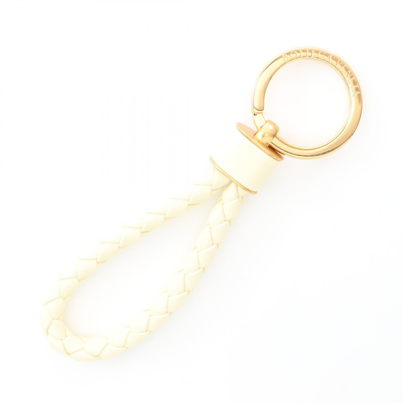 《全品5%クーポン×P5倍》ボッテガヴェネタ BOTTEGA VENETA イントレチャート キーホルダー アクセサリー レザー GP レディース ブラック系 / ゴールド系 651820V0HW18425 【新品】