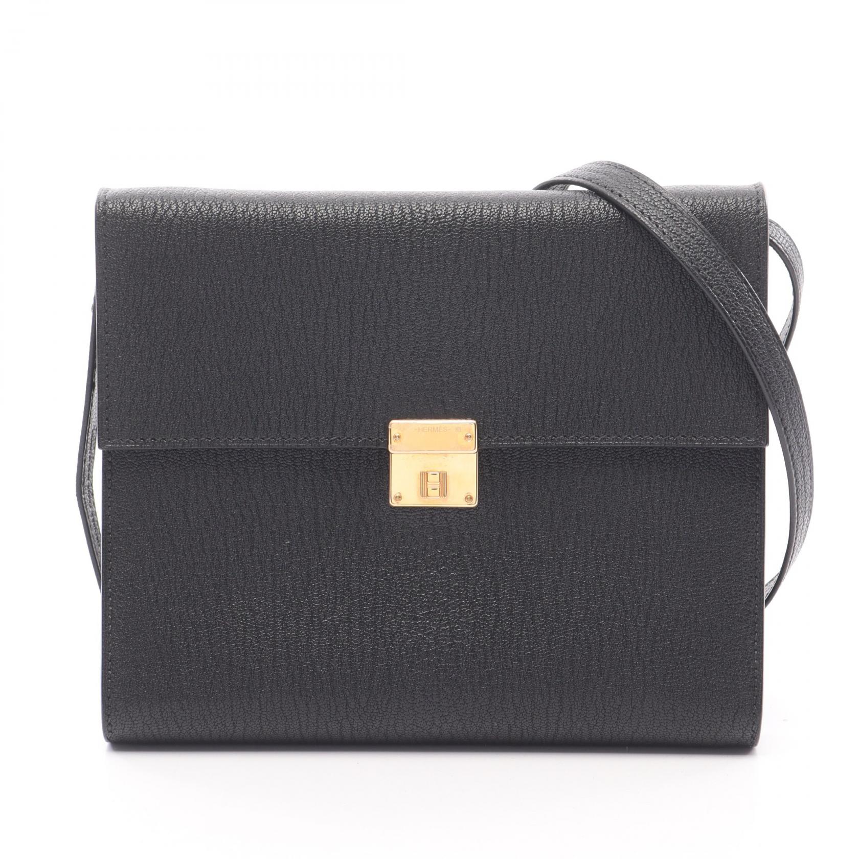 《全品5%クーポン×P5倍》エルメス HERMES クリック16 ショルダーバッグ バッグ シェーブル シェーブル レディース ブラック系 【中古】