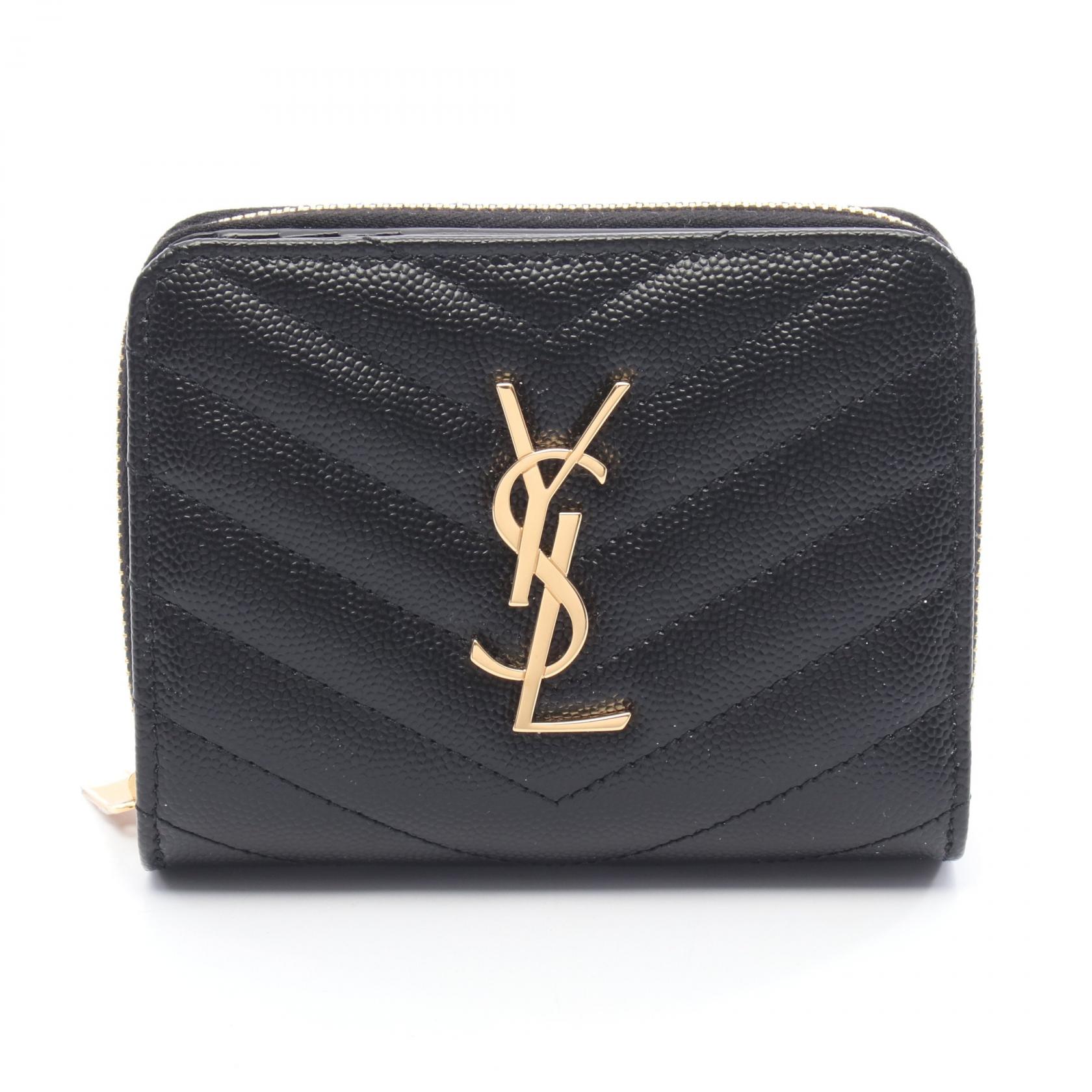サンローラン モノグラム 二つ折り財布　シーソルト Amazon | (サンローラン)SAINT LAURENT コンパクト 財布 YSL