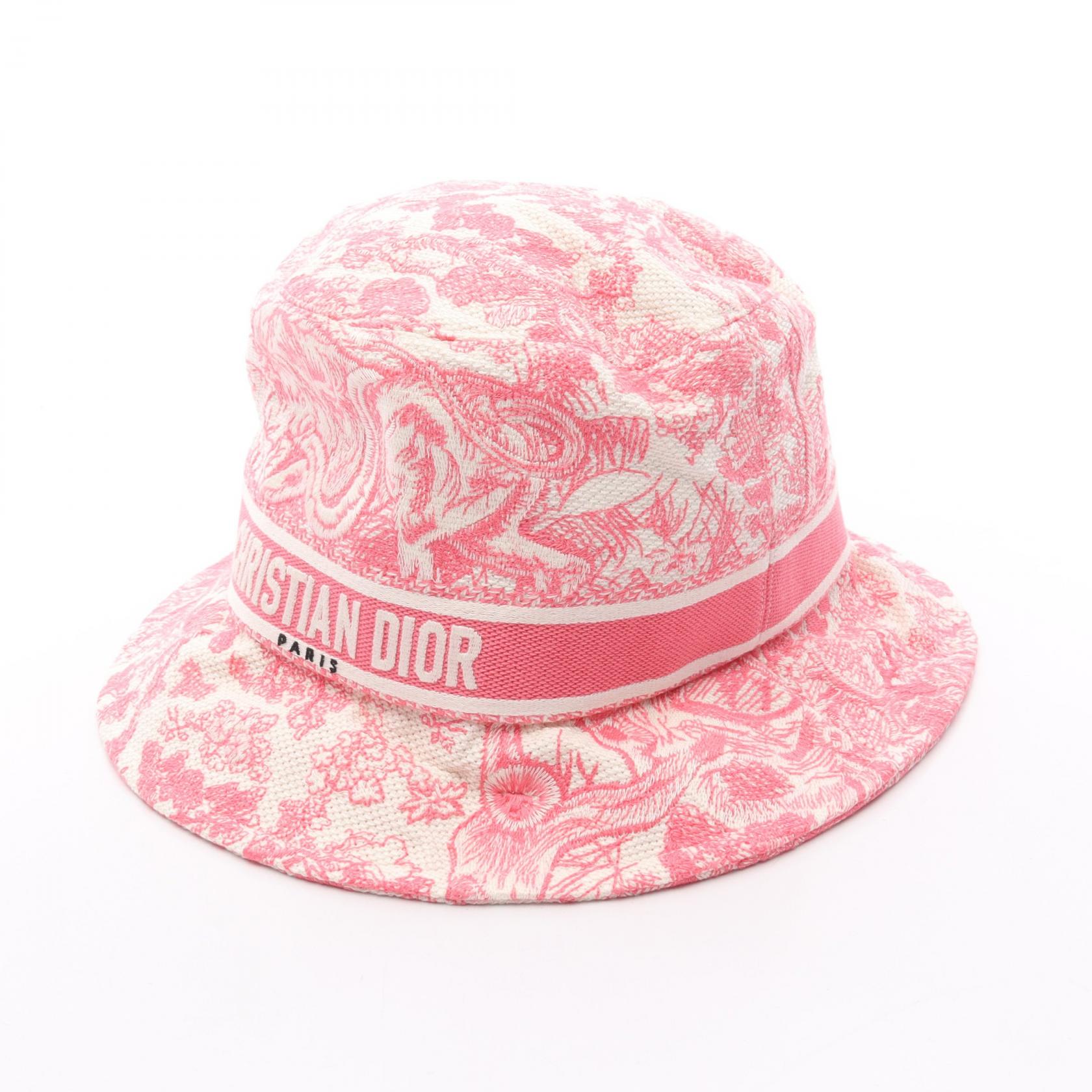 【美品】57 ディオール　バケットハット 美品】ディオール バケットハット 57 オブリーク柄 Dior 帽子