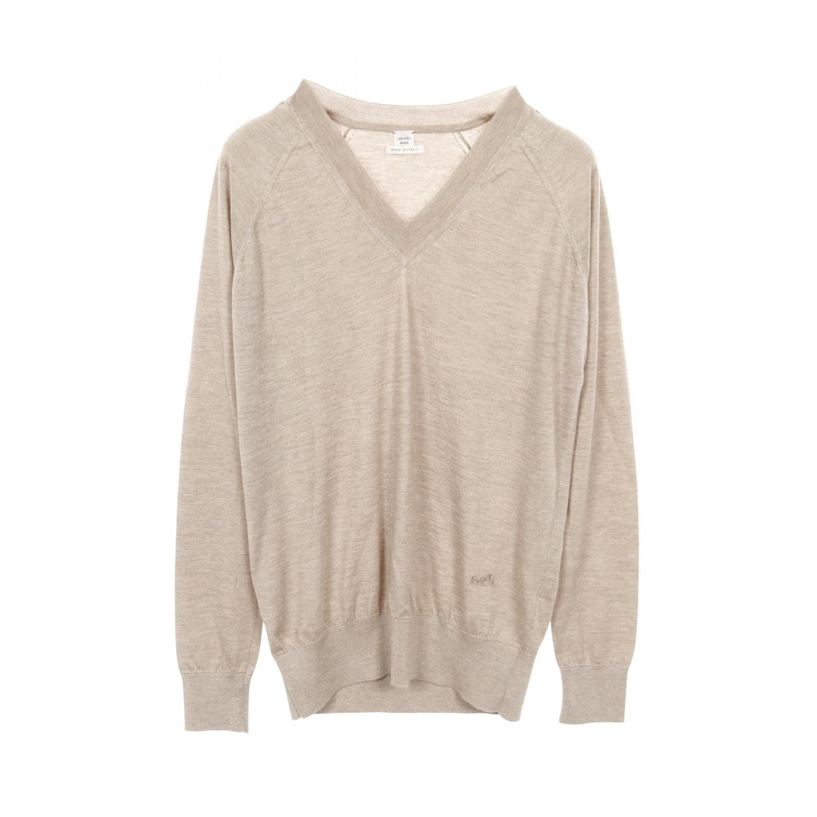 未使用★HERMES★2025現行★コーチング・レリーフ★刺繍★シルクニット エルメス(HERMES)エルメス ジップアップニット ニット 衣料品