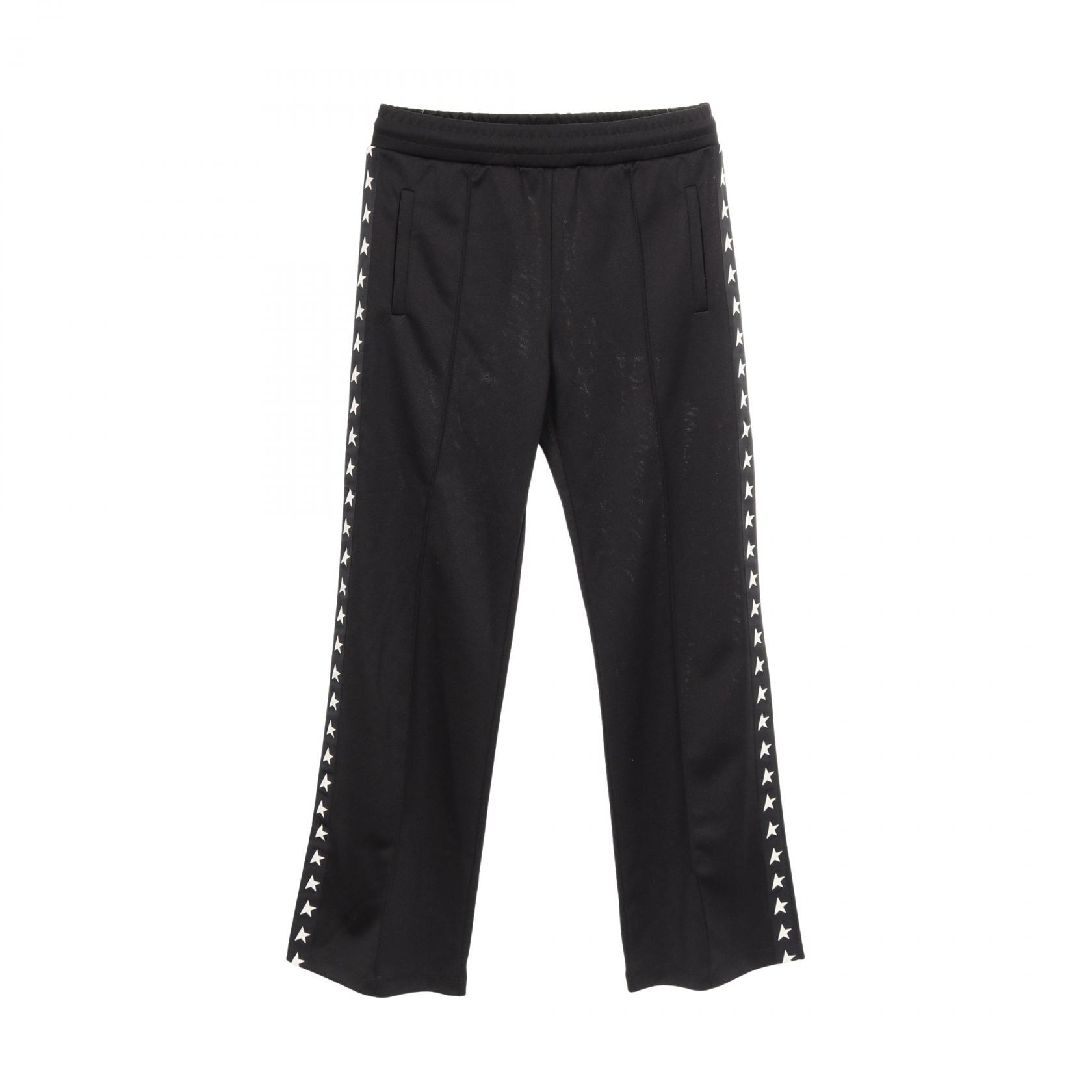 《全品5%クーポン×P5倍》ゴールデングース GOLDEN GOOSE Star Tape トラックパンツ パンツ 衣料品 ボトムス ポリエステル メンズ ブラック系 / ホワイト系 【中古】