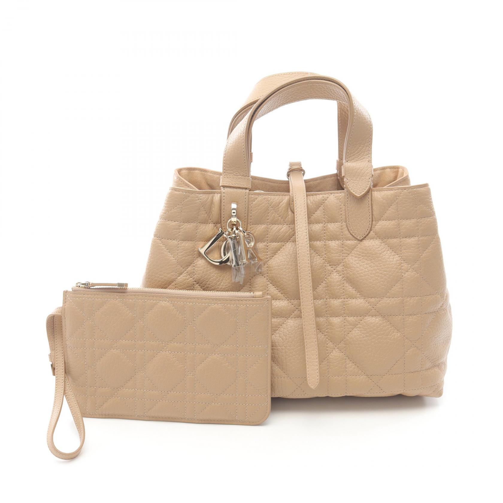 ディオール Dior Toujours トゥージュール ミディアム マクロカナージュ ハンドバッグ バッグ レザー レディース ベージュ系 M2821OSKR55U 【新品】