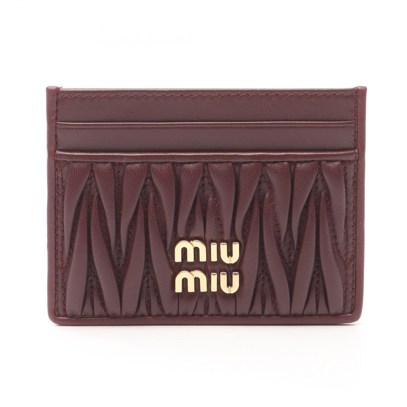ミュウミュウ miumiuバンビ カードケース財布 　ケース miu MIUMIU ミュウミュウ カードケース 5MC104 2FPP レディース