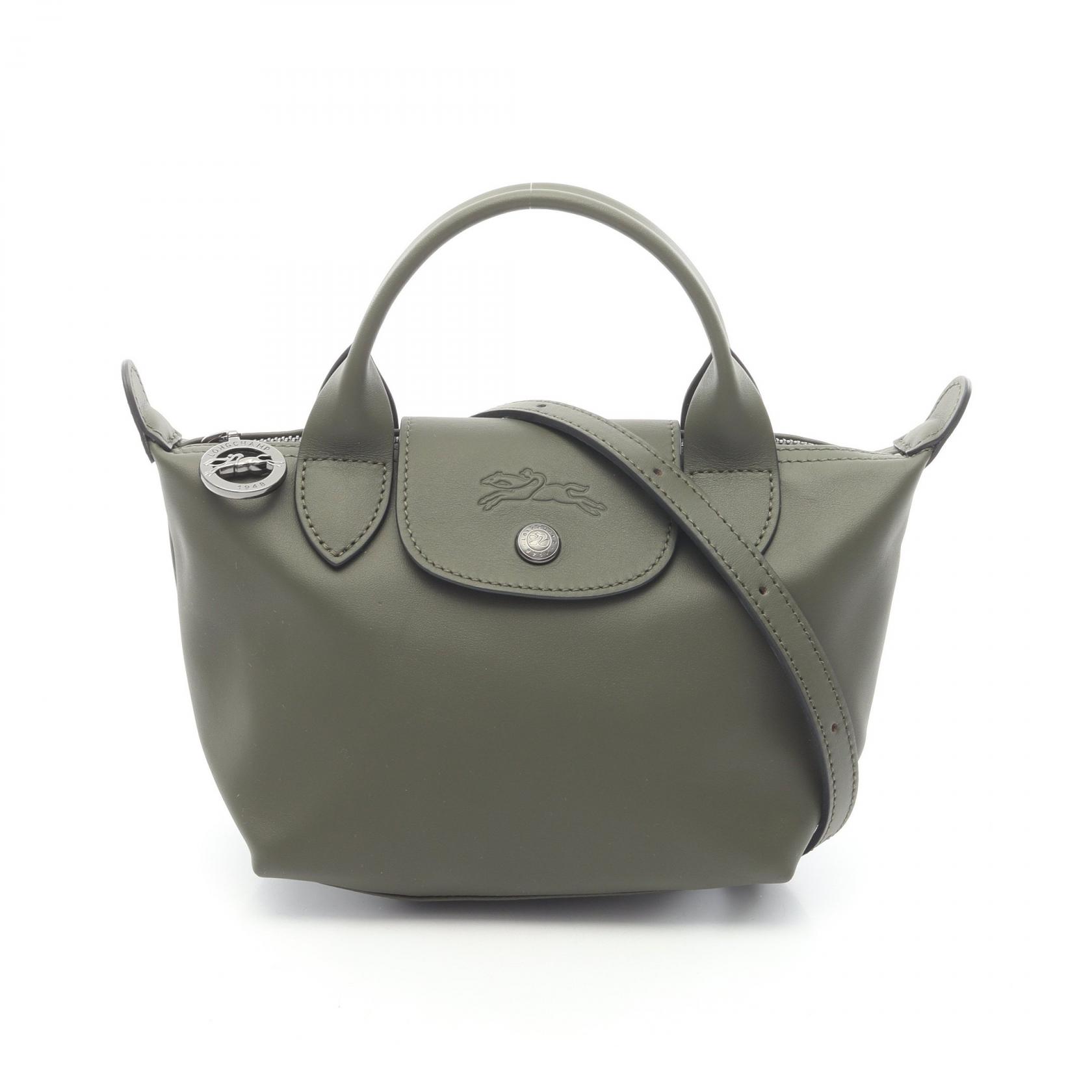 【15%OFFクーポン対象】ロンシャン Longchamp ル プリアージュ エクストラ XS ハンドバッグ バッグ レザー レディース カーキ系 L1500987549 【新品】