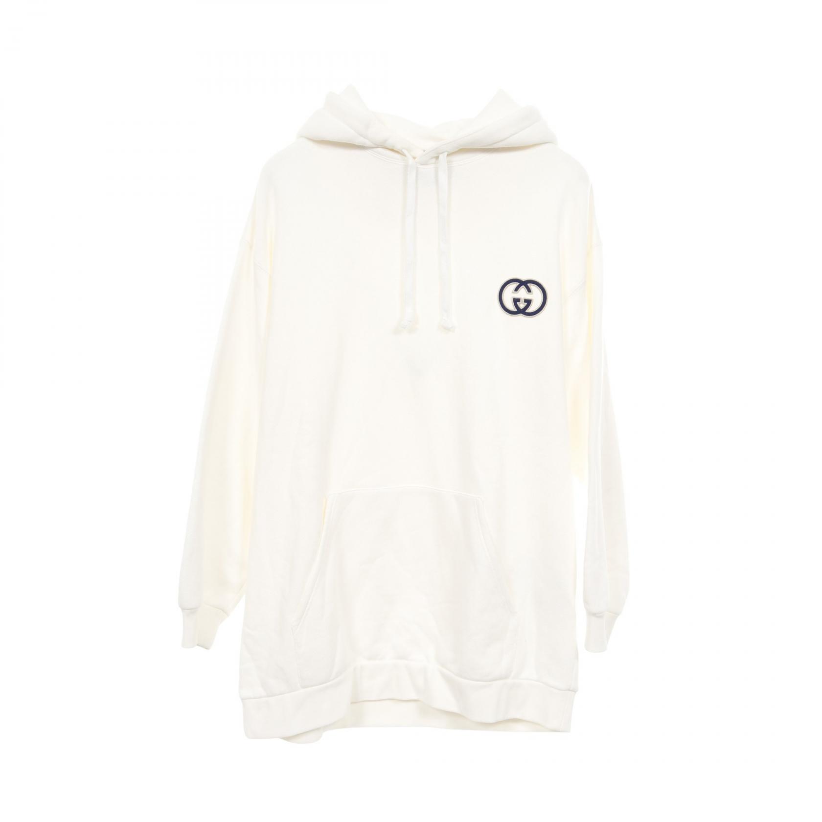 グッチ パーカー L ロゴパッチ オーバーサイズ イタリア製 アイボリー GUCCI パーカー ロゴパッチ オーバーサイズ イタリア製