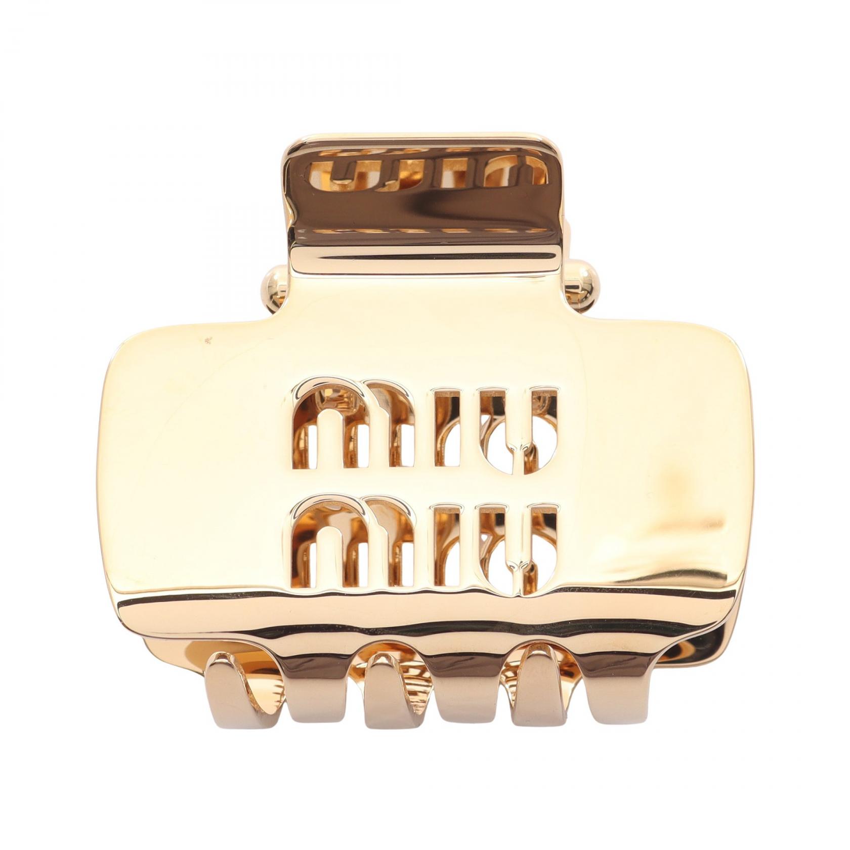 ミュウミュウ　クリスタルブローチ　ゴールド ミュウミュウ クリスタルブローチ ゴールド ミュウミュウ