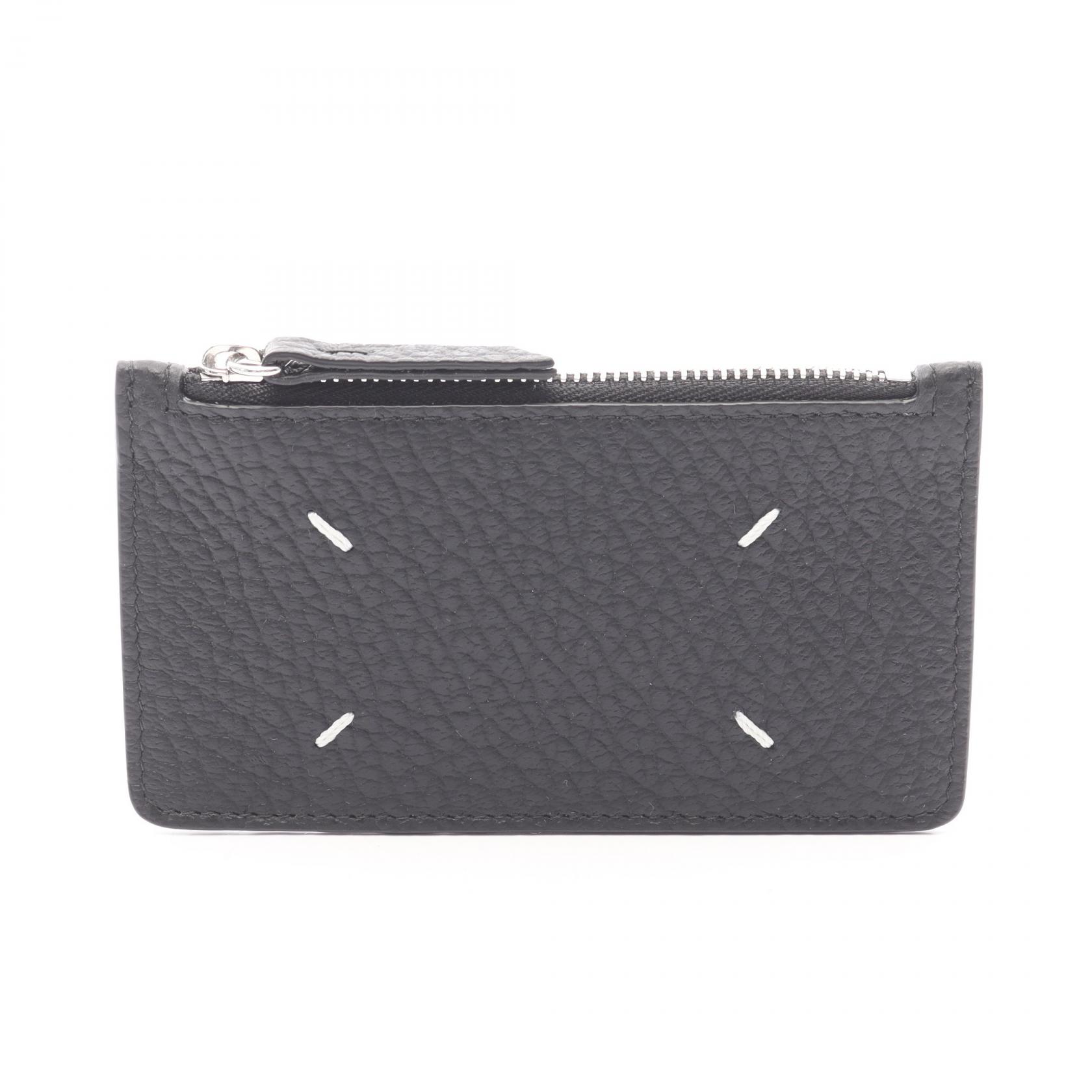 《全品5%クーポン×P5倍》メゾン マルジェラ Maison Margiela コインケース 財布 レザー メンズ レディース ブラック系 S56UI0143P4455T8013 【新品】