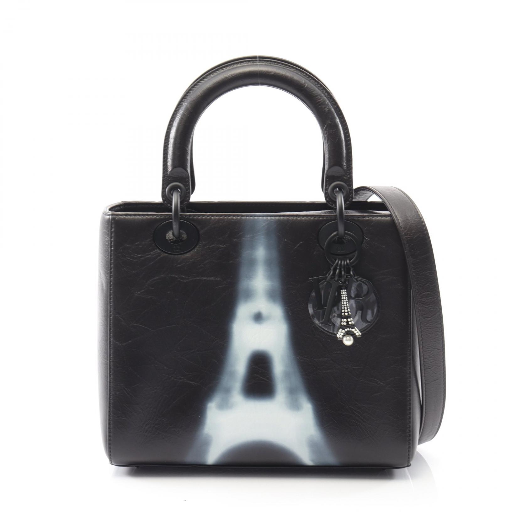 《全品5%クーポン×P5倍》ディオール Dior LADY DIOR レディディオール ハンドバッグ バッグ レザー レディース ブラック系 【中古】