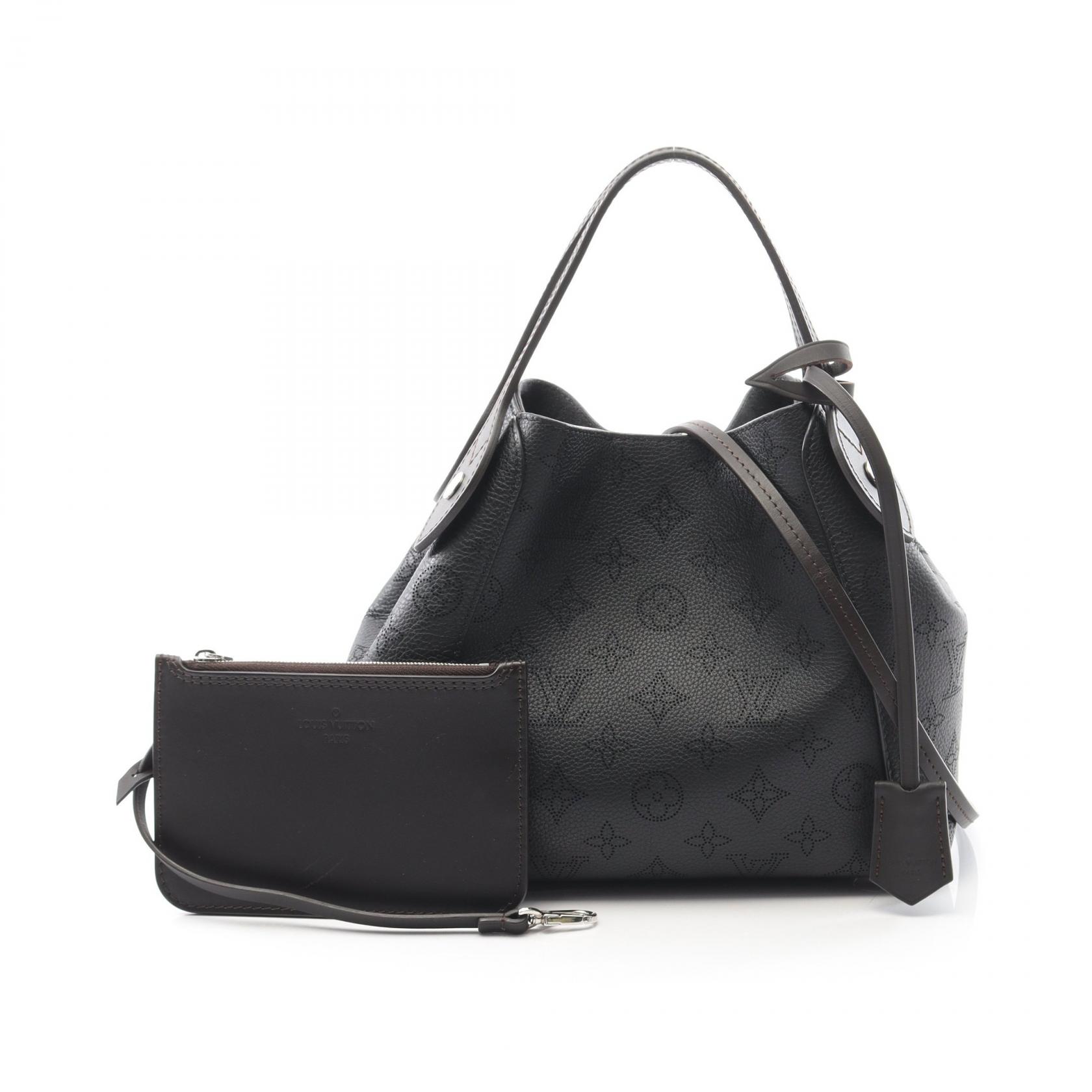 【15%OFFクーポン対象】ルイ・ヴィトン LOUIS VUITTON ヒナPM トートバッグ バッグ レザー マヒナ レディース ブラック系 / ブラウン系 M54350 【中古】