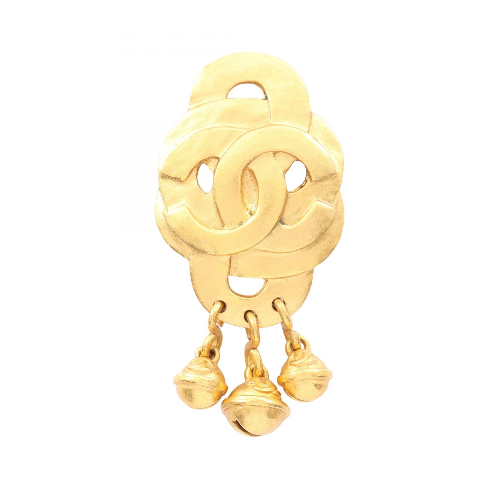【15%OFFクーポン対象】シャネル CHANEL ココマーク ブローチ アクセサリー GP（ゴールドメッキ） レディース ゴールド系 【中古】