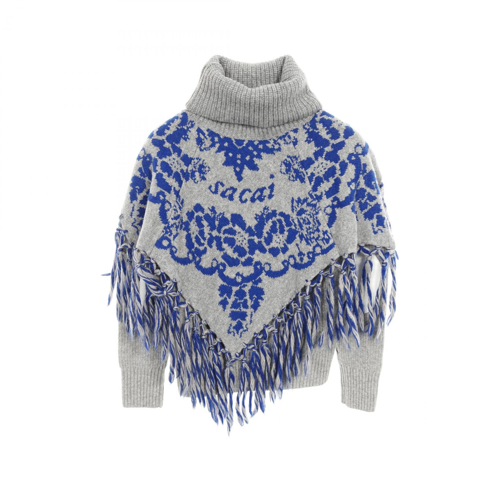 サカイ Sacai ニット 衣料品 トップス ウール レディース グレー系 / ブルー系 【中古】
