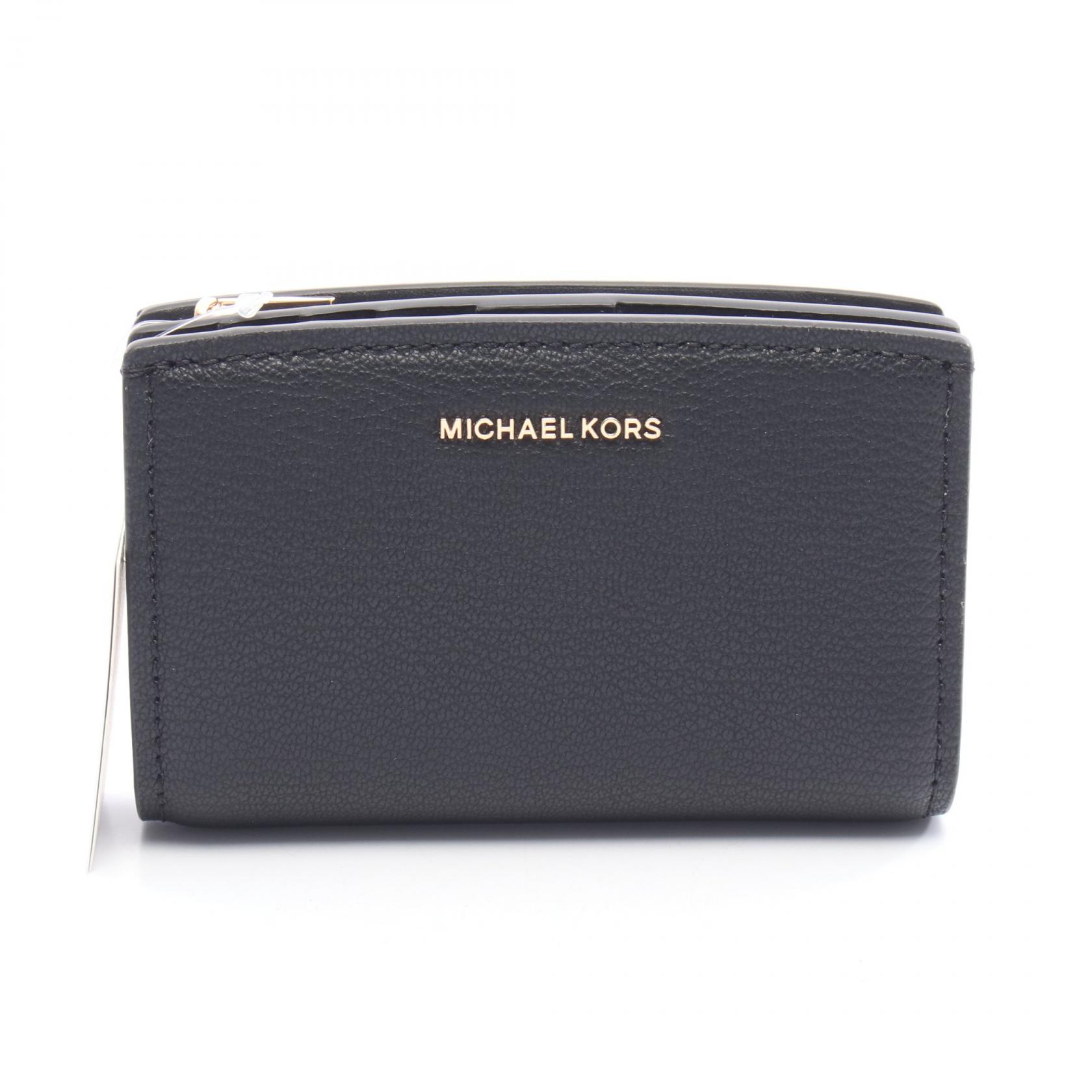 【15%OFFクーポン対象】マイケルコース Michael Kors BRYANT ブライアント 二つ折り財布 財布 レザー レディース ブラック系 32S5GYTZ2L1 【新品】