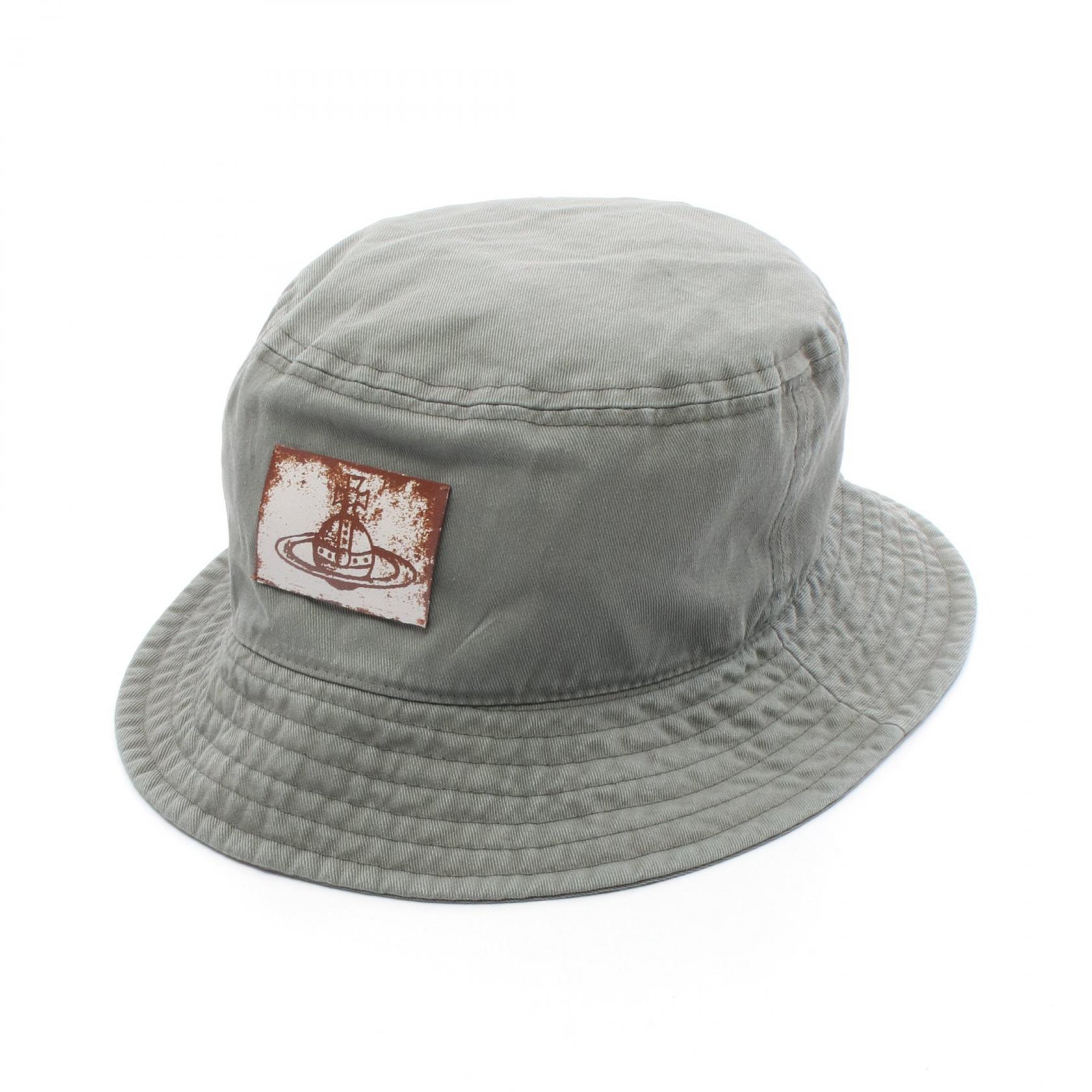 ヴィヴィアンウエストウッド Vivienne Westwood UNI COLOUR ハット 帽子 コットン メンズ レディース グリーン系 S81020009W016E015 【中古】