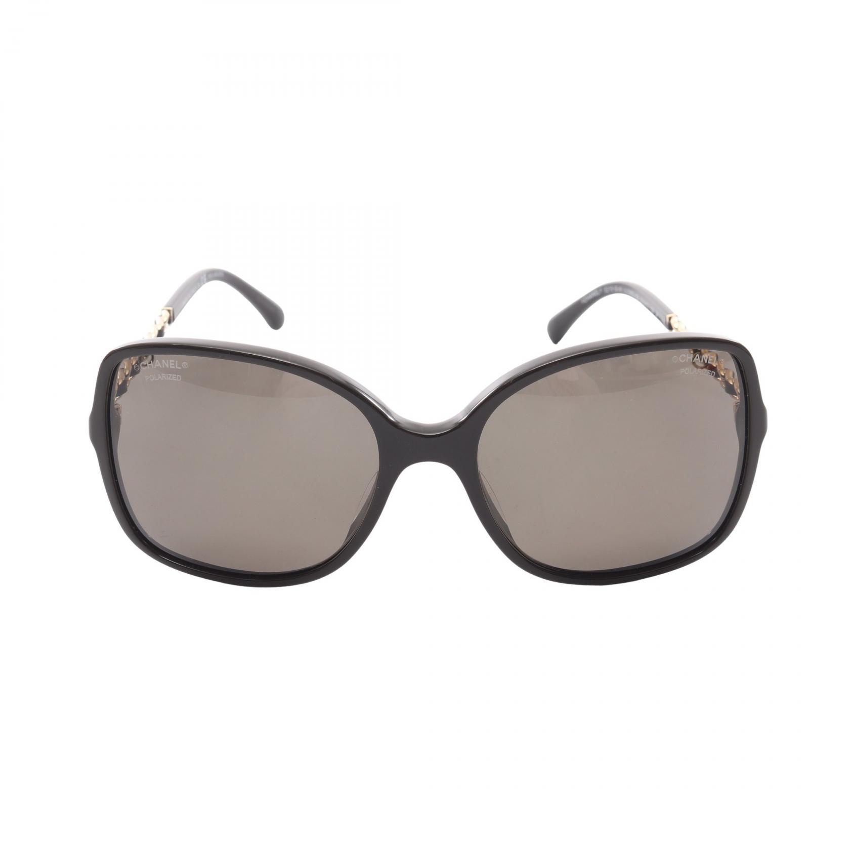 【SALE／5千円OFFクーポン】シャネル CHANEL ココマーク サングラス 衣料品 レザー GP レディース ブラウン系 【中古】