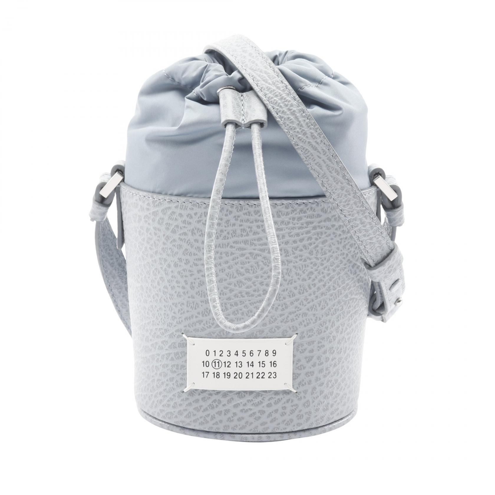 メゾン マルジェラ Maison Margiela 5AC マイクロ バケットバッグ ショルダーバッグ バッグ レザー レディース ブルー系 【中古】｜Mike Museum