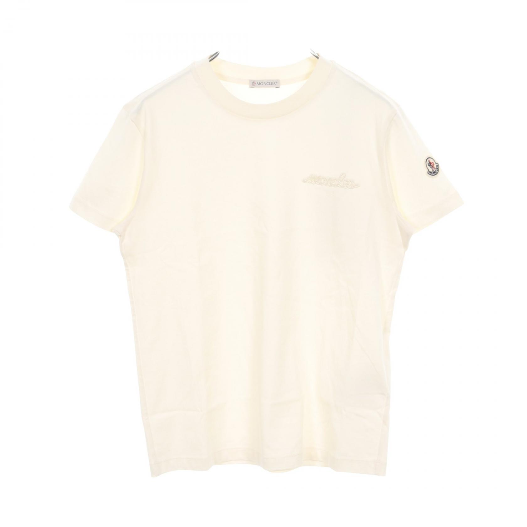 【30%OFFクーポン対象】モンクレール MONCLER カットソー 衣料品 トップス コットン レディース アイボリー系 8C00013 【中古】