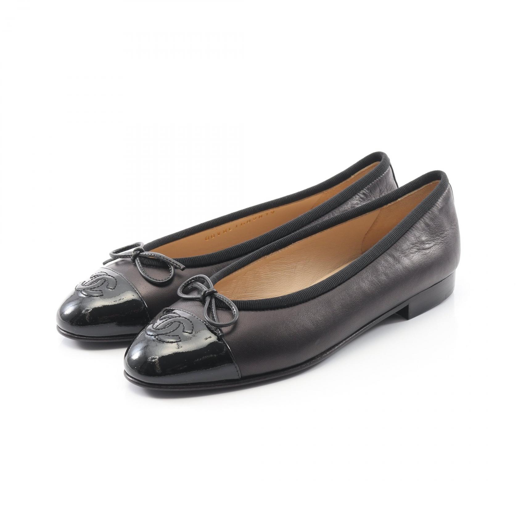 CHANEL シャネル バレエシューズ パンプス サイズ36 黒　レザー CHANEL （新品・未使用品）】シャネル バレリーナ ココマーク パンプス