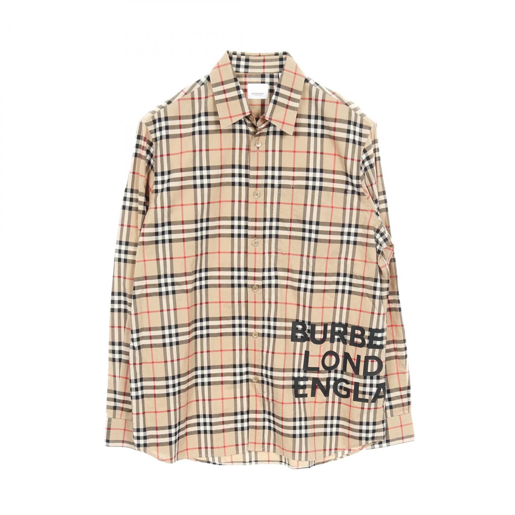 《全品5%クーポン×P5倍》バーバリー BURBERRY ノバチェック 衣料品 トップス コットン メンズ ベージュ系 / マルチカラー 【中古】