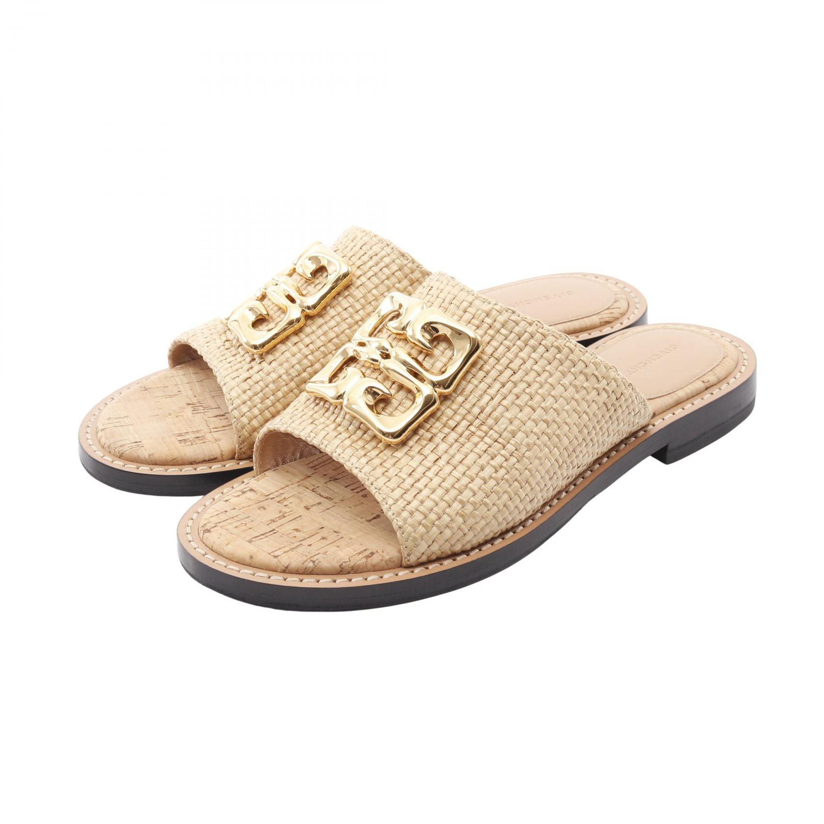 ≪10%OFFクーポン 7/19 20時~7/26 9:59≫ジバンシィ GIVENCHY 4Gリキッド サンダル 靴 ラフィア レディース ベージュ系 【中古】|Mike Museum