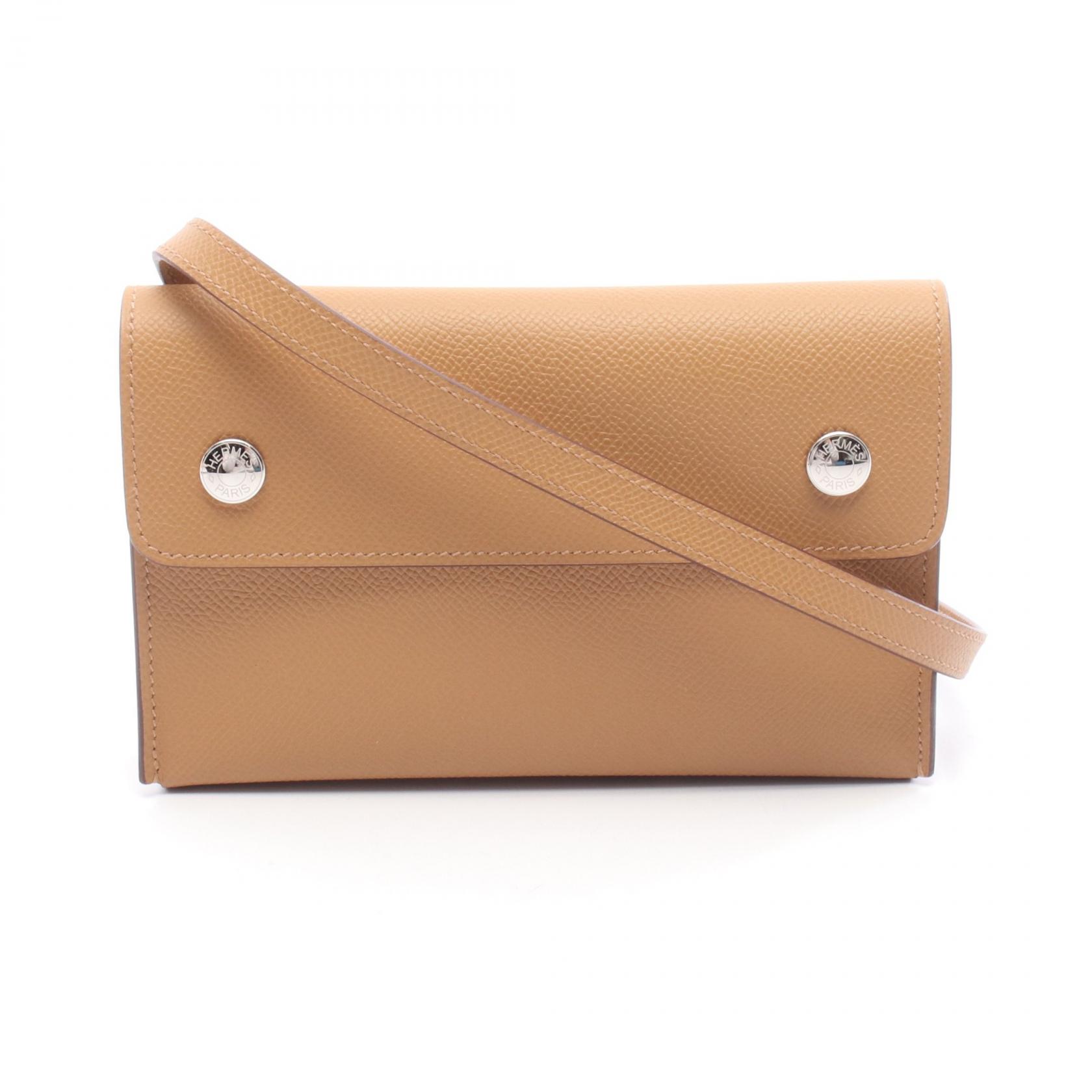 《全品5%クーポン×P5倍》エルメス HERMES ナップトゥーゴー ショルダーバッグ バッグ レザー カーフ（牛革） ヴォーエプソン ヴォーエプソン レディース ブラウン系 【中古】