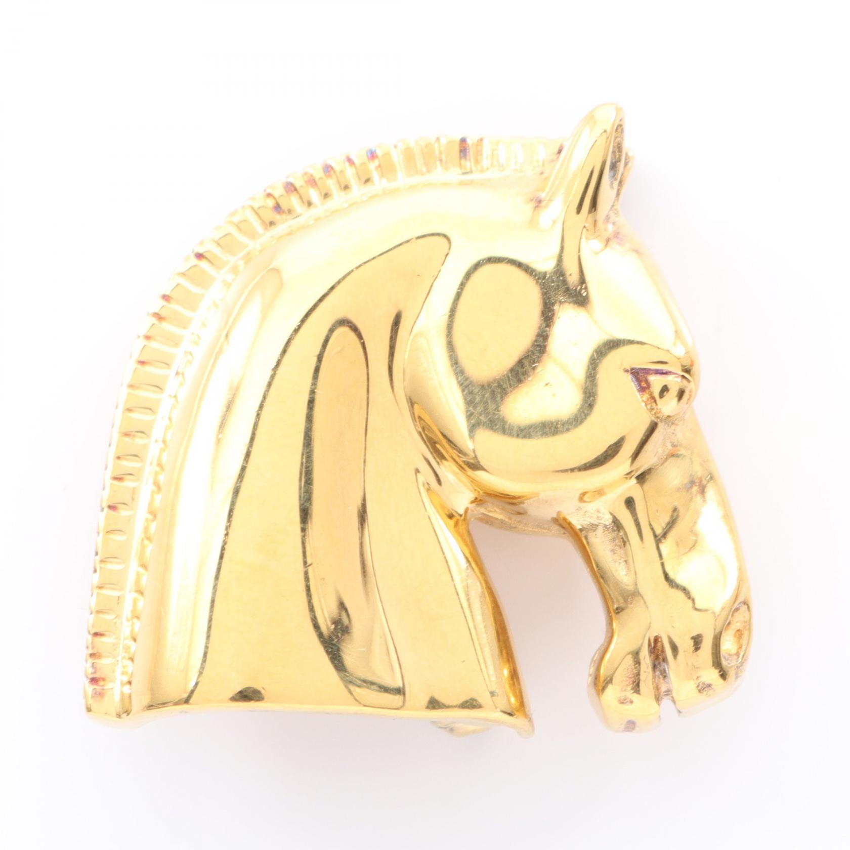 楽天市場】エルメス HERMES ブローチ ホースヘッド シルバー 金属素材