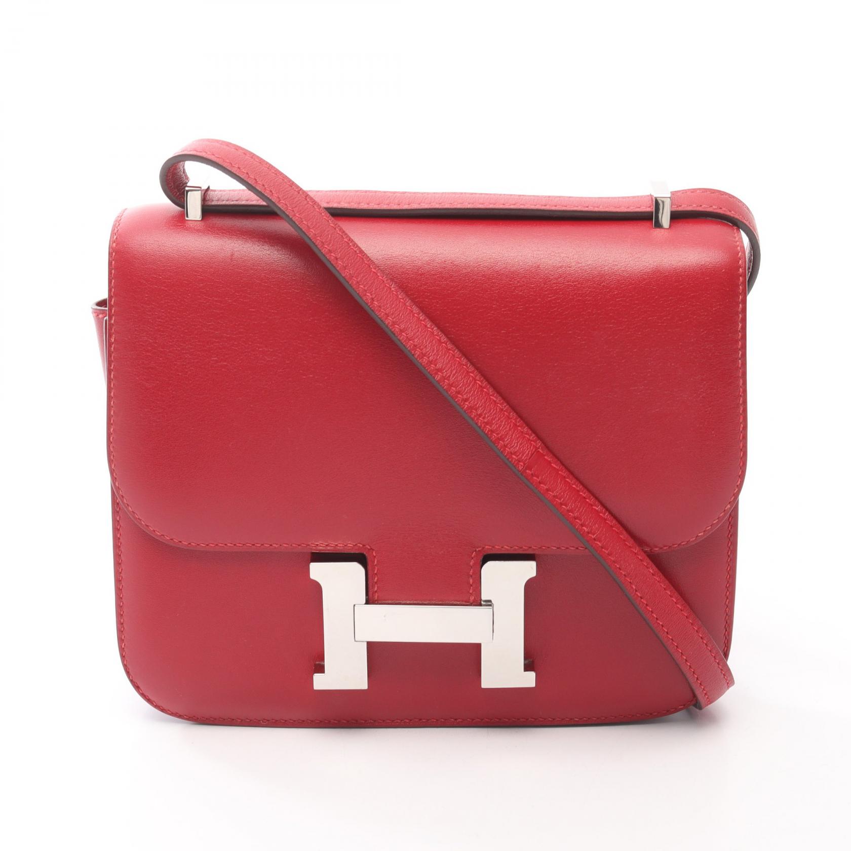 ≪10%OFFクーポン 7/19 20時～7/26 9:59≫エルメス HERMES コンスタンス3 ミニ ショルダーバッグ バッグ レザー ヴォータデラクト ヴォータデラクト レディース レッド系 【中古】｜Mike Museum