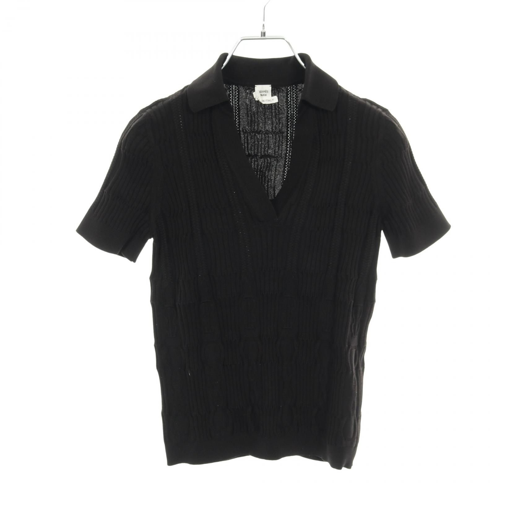【SALE／1万円OFFクーポン】エルメス HERMES ニット 衣料品 トップス シルク コットン シルク レディース ブラック系 5E2649DG 【中古】