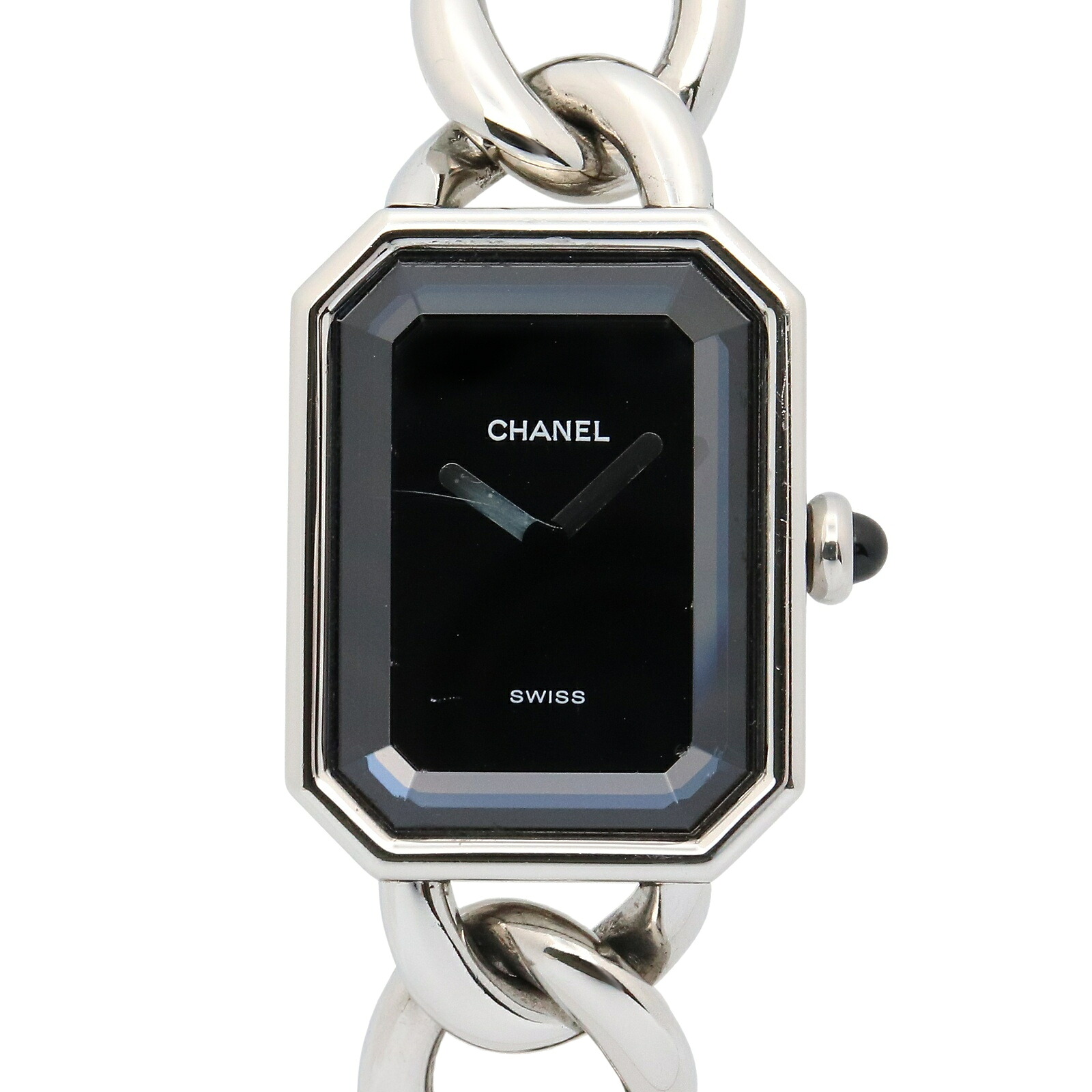 【SALE／10%OFFクーポン】シャネル CHANEL プルミエール L 腕時計 時計 ステンレススチール レディース ブラック系 H0452 【中古】