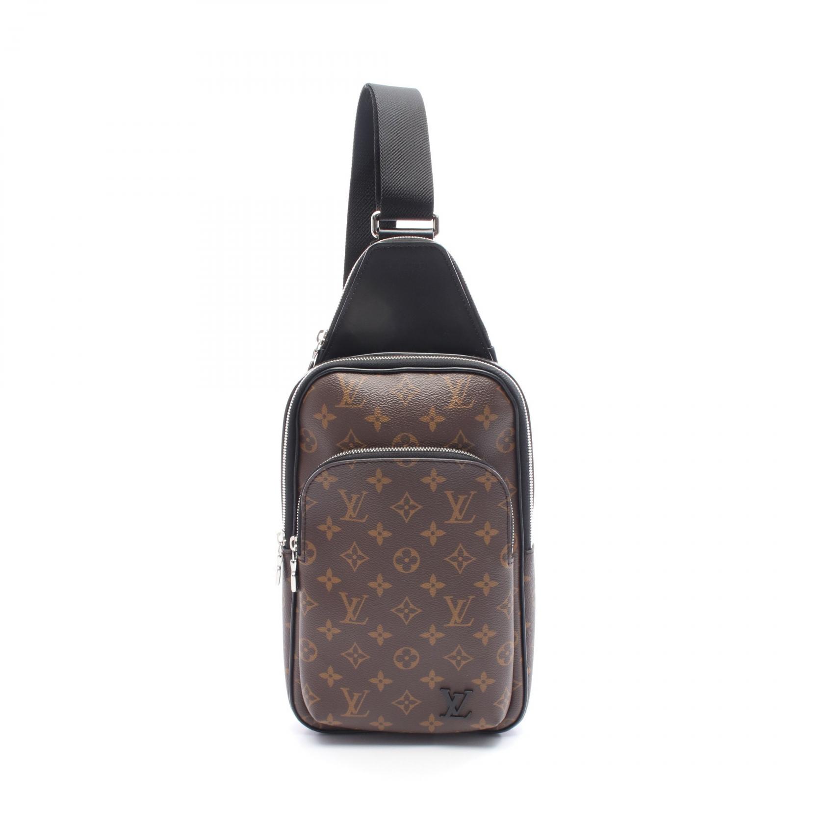 【15%OFFクーポン対象】ルイ・ヴィトン LOUIS VUITTON アヴェニュー スリングバッグ モノグラムマカサー ウエストバッグ ボディバッグ バッグ PVCコーティングキャンバス レザー メンズ ブラウン系 / ブラック系 M46327 【中古】