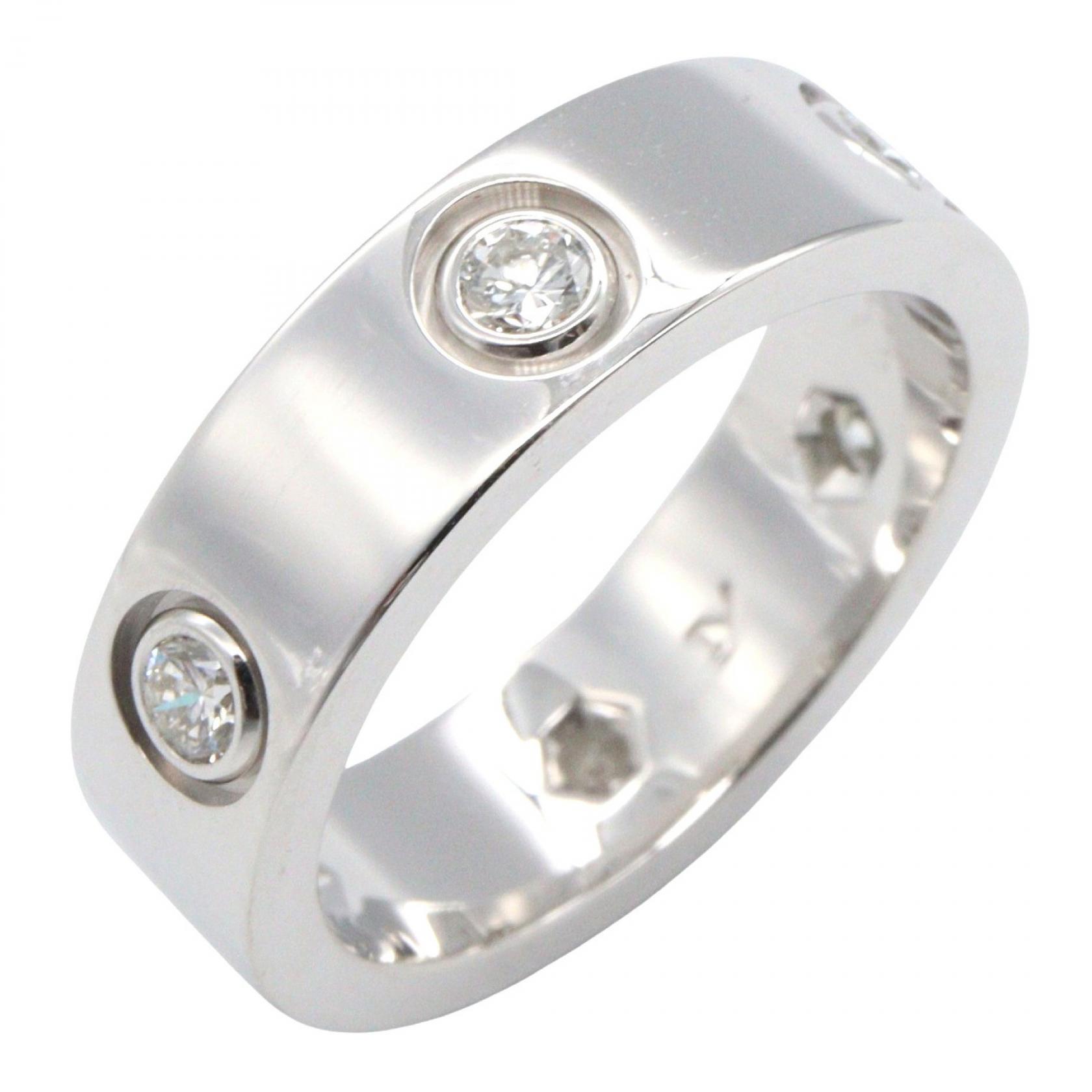 【15%OFFクーポン対象】カルティエ CARTIER ラブリング 6PD リング・指輪 ジュエリー K18WG（ホワイトゴールド） ダイヤモンド レディース シルバー系 / クリア系 B4032552 【中古】 206,500円