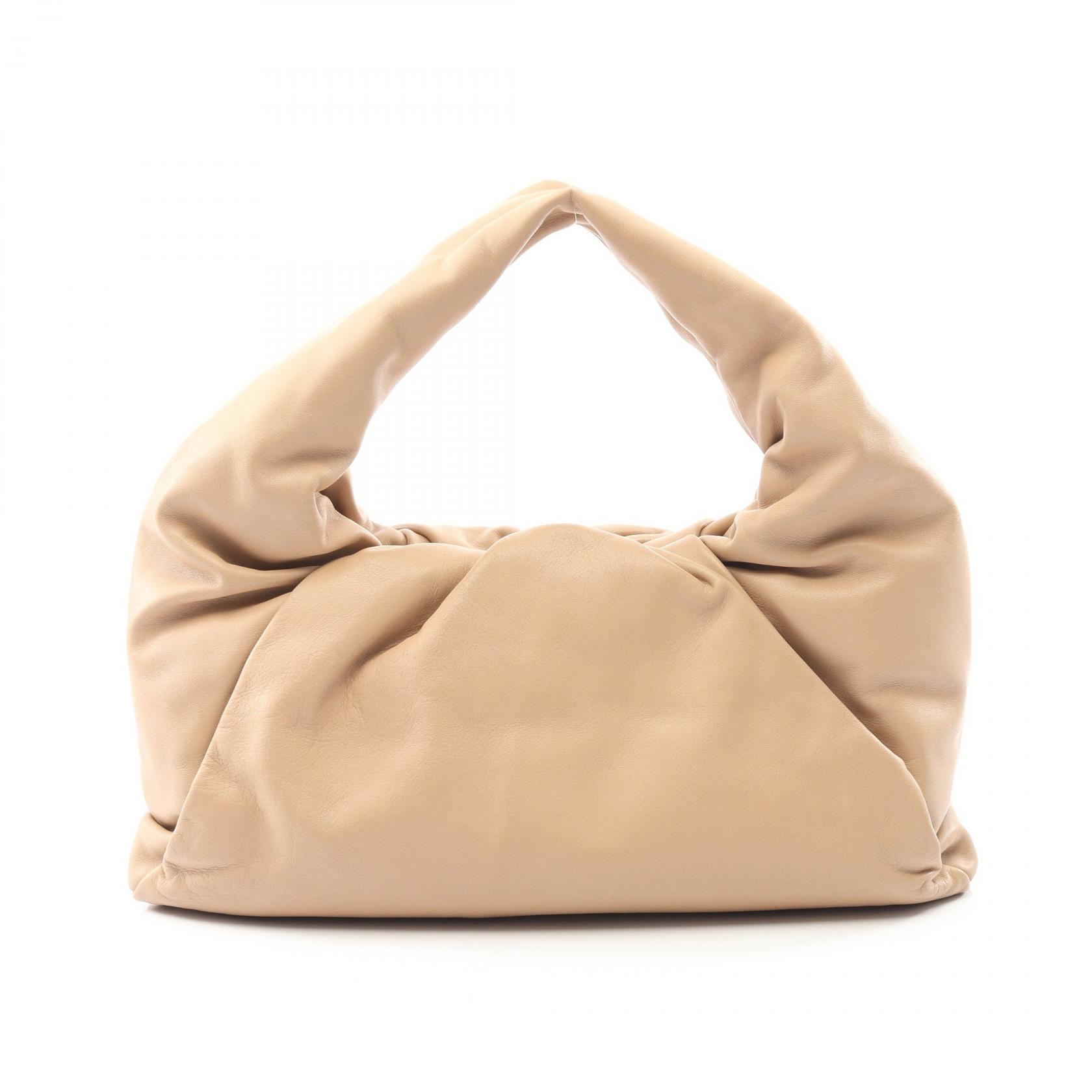 【15%OFFクーポン対象】ボッテガヴェネタ BOTTEGA VENETA ザ ショルダーポーチ ハンドバッグ バッグ レザー レディース ベージュ系 【中古】