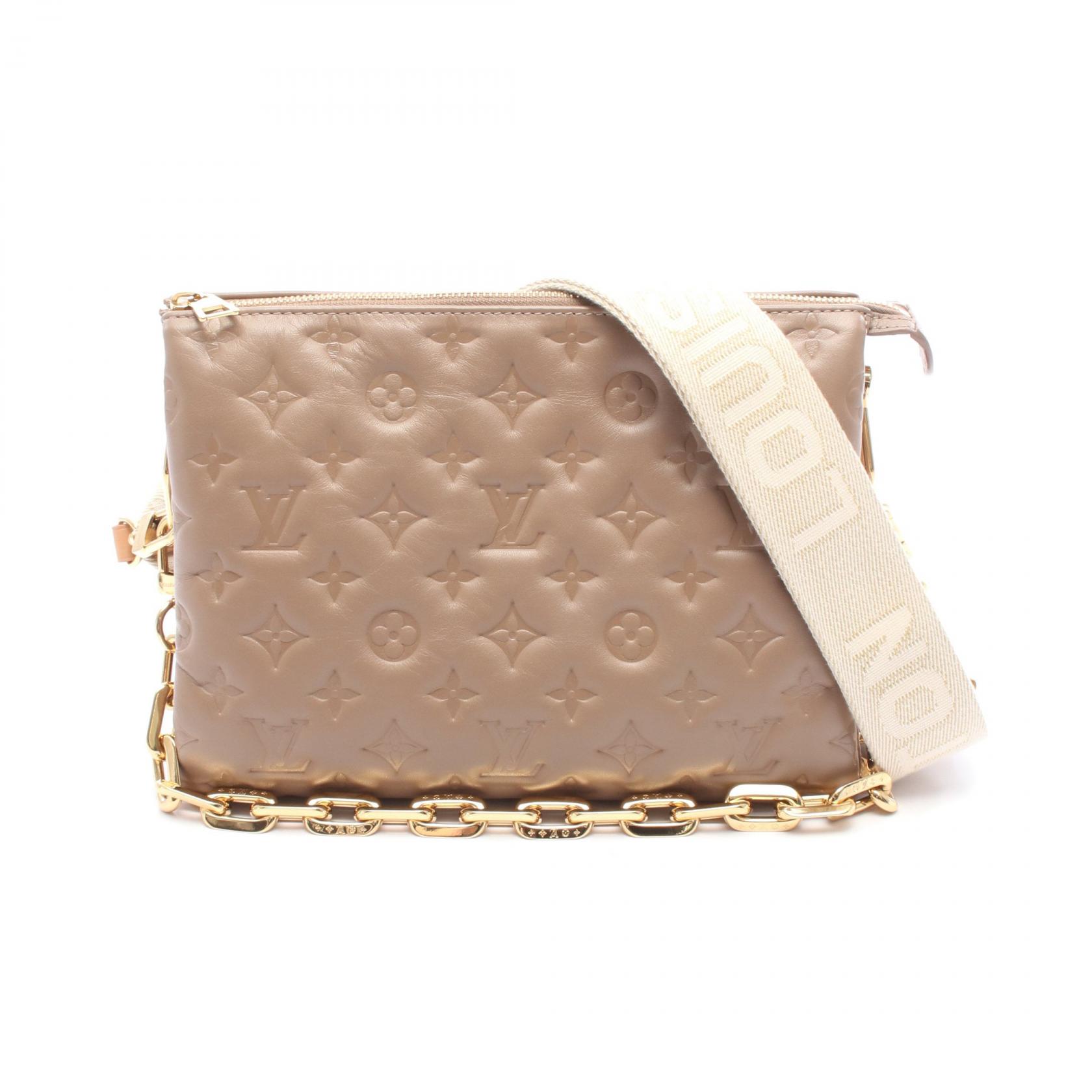 ルイ・ヴィトン LOUIS VUITTON クッサンPM モノグラム トープ ショルダーバッグ バッグ レザー レディース ベージュ系 M59277 【中古】｜Mike Museum