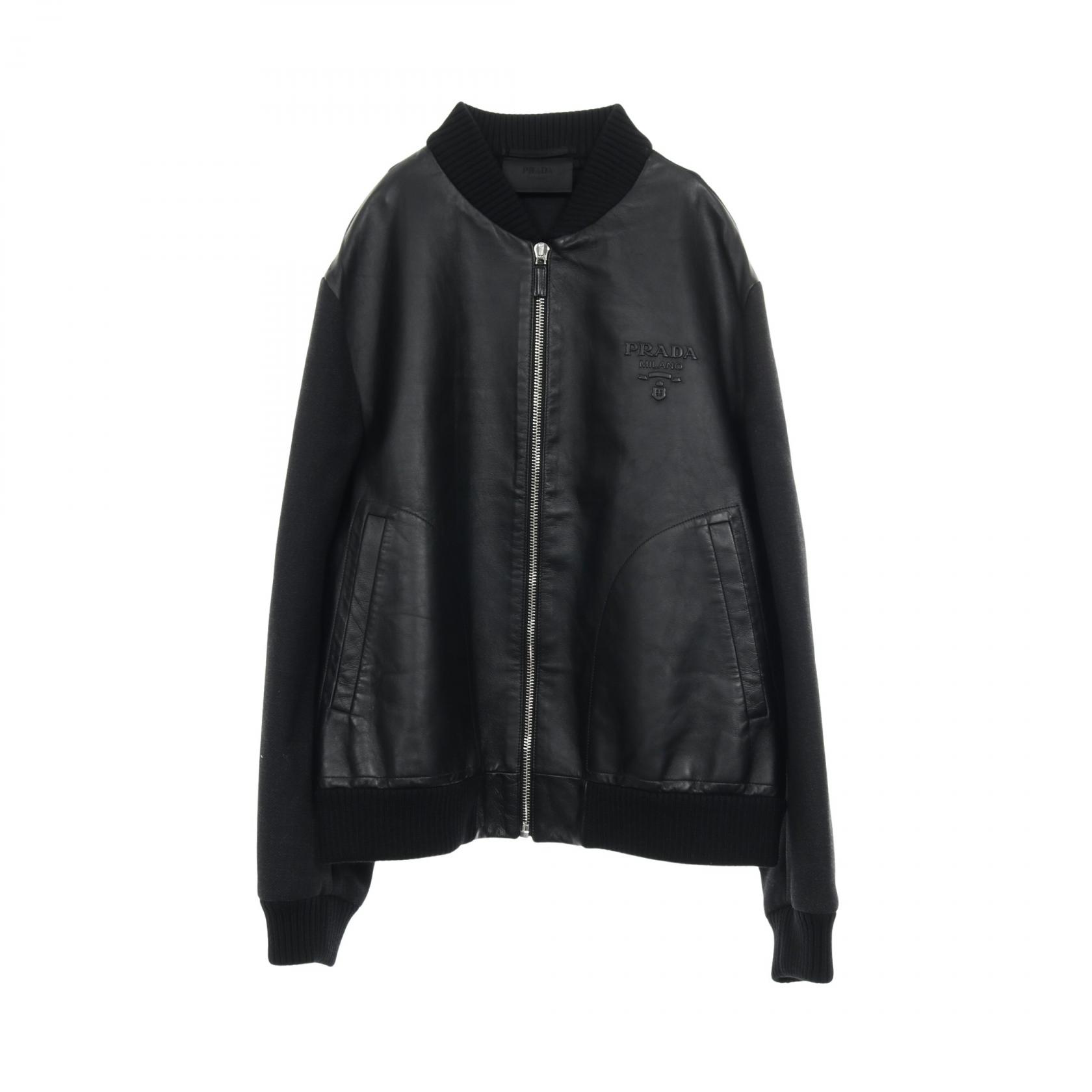 楽天市場】PRADA(プラダ) レザー ジャケット アウター アパレル