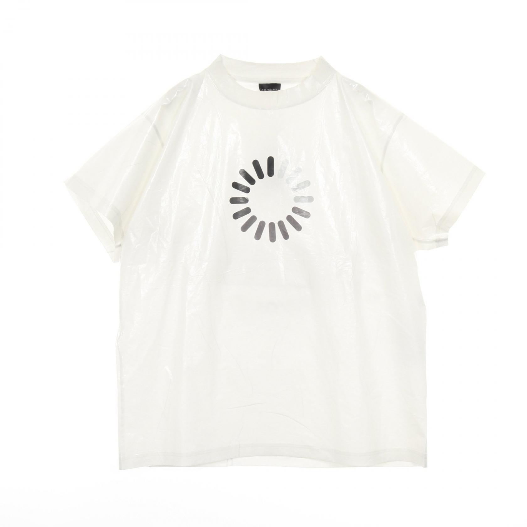 【SALE／5千円OFFクーポン】バレンシアガ BALENCIAGA LOADING ERROR MISPLACED カットソー 衣料品 トップス コットン メンズ ホワイト系 744440 【中古】