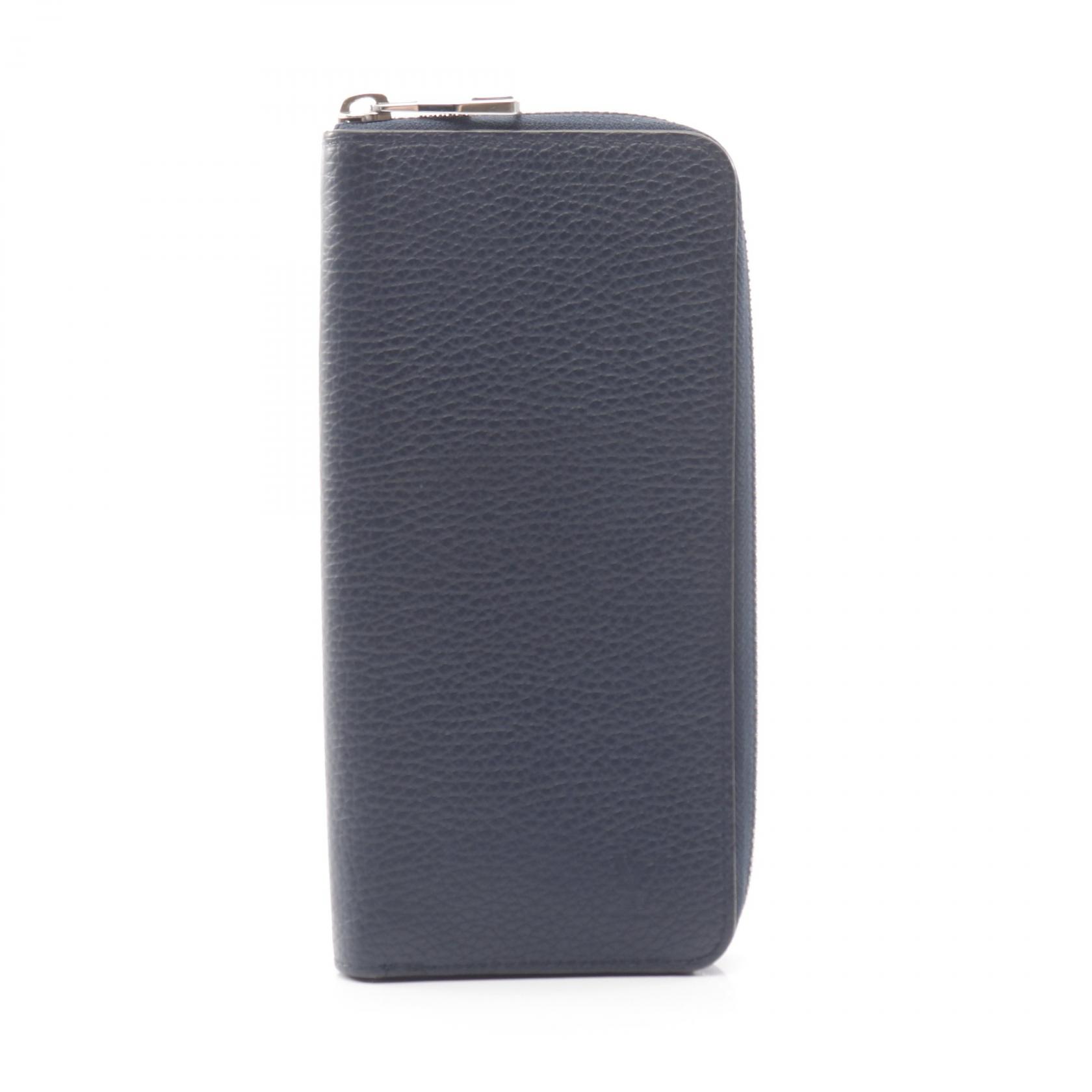 ≪10%OFFクーポン 7/19 20時～7/26 9:59≫ルイ・ヴィトン LOUIS VUITTON ジッピーウォレット ヴェルティカル ラウンド長財布 財布 トリヨンレザー トリヨンレザー メンズ ネイビー系 M58823 【中古】｜Mike Museum