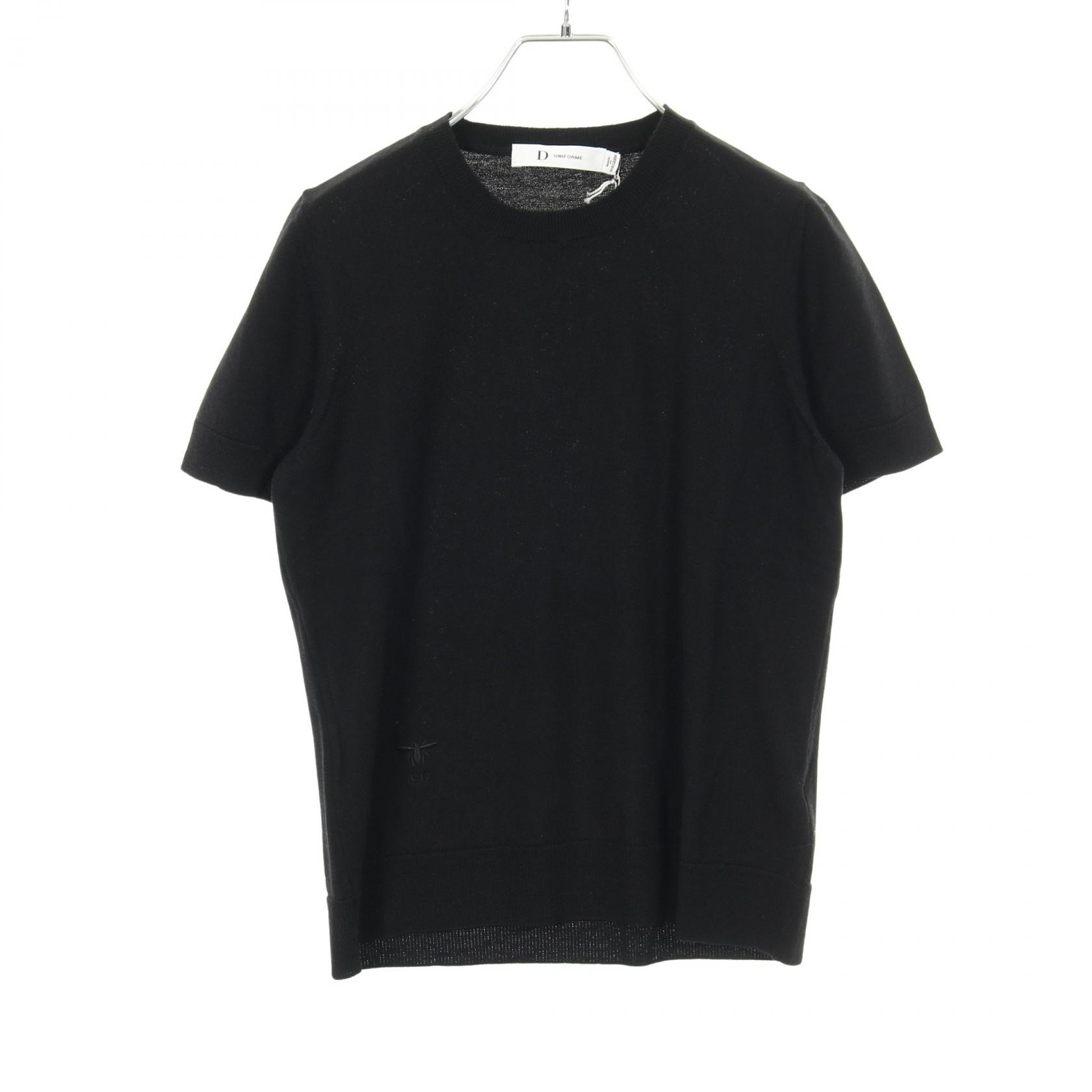 クリスチャンディオール Christian Dior D UNIFORME BEE刺繍 ニット 衣料品 トップス ウール レディース ブラック系 1U4S04AM790 【中古】