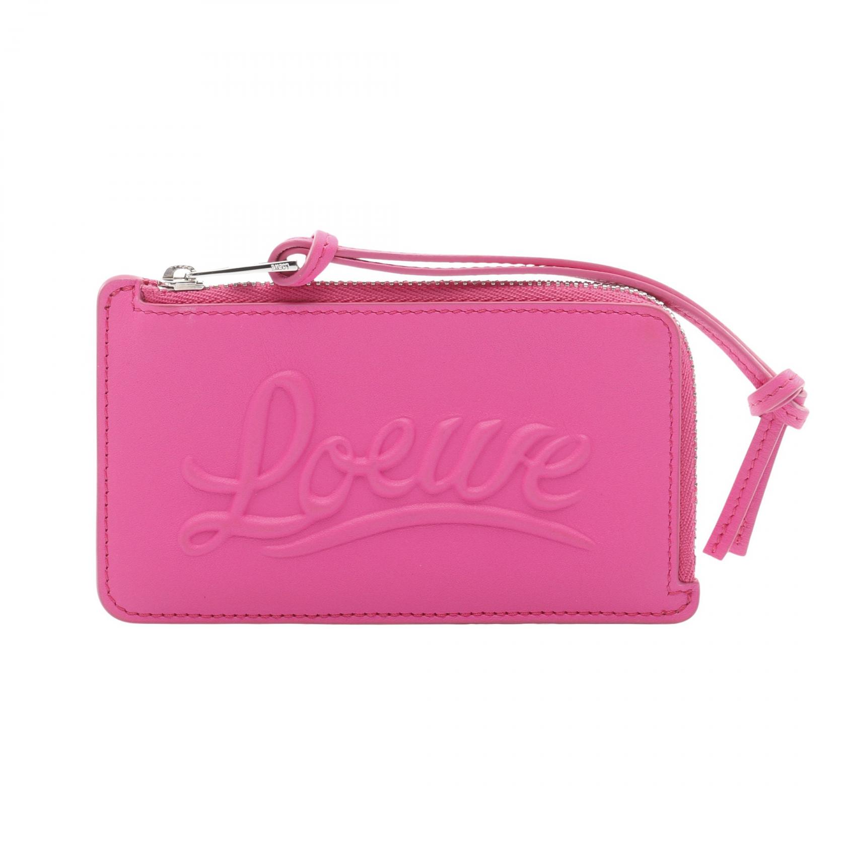 《全品5%クーポン×P5倍》ロエベ LOEWE カードケース アクセサリー レザー レディース ピンク系 C565Z40X02 【中古】