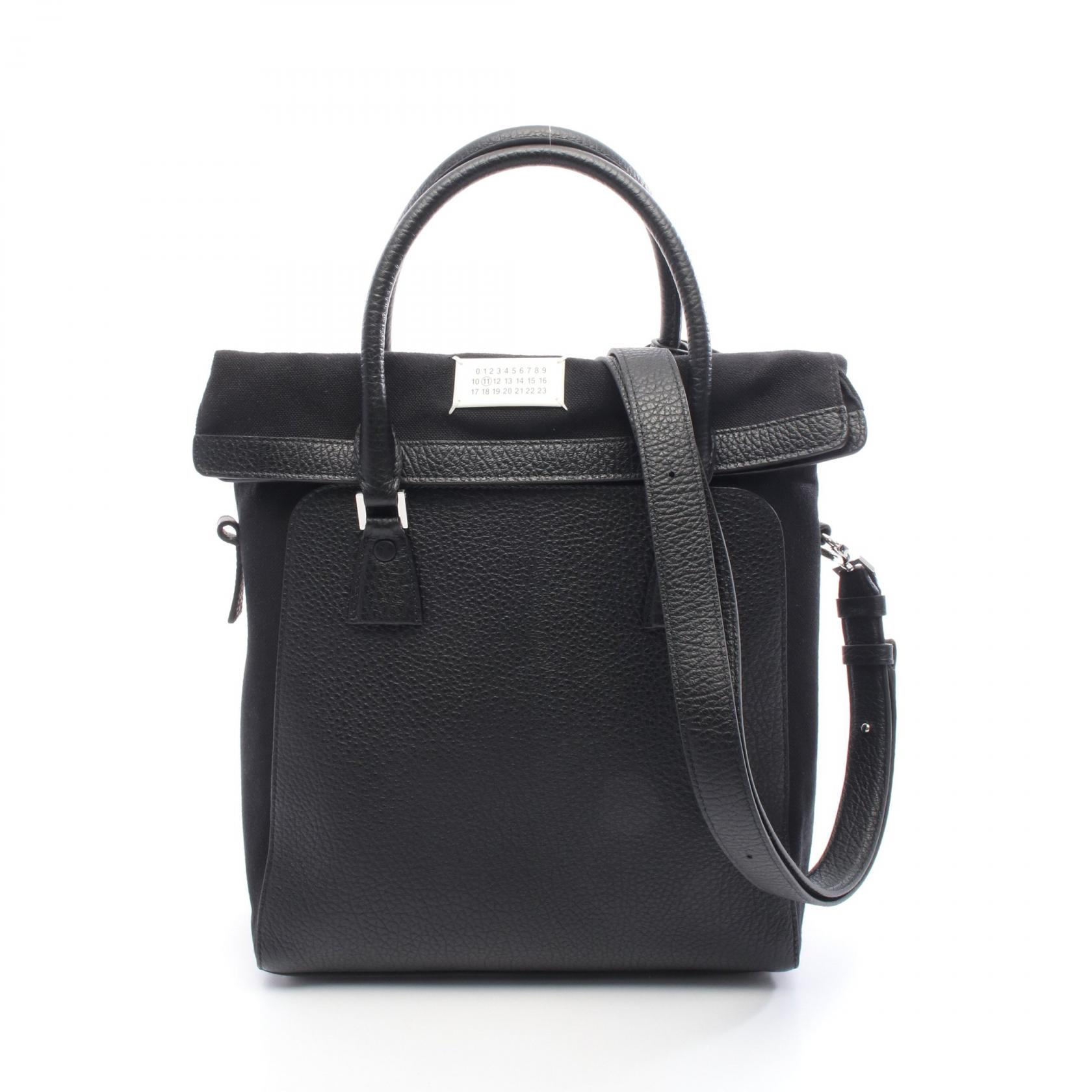 【SALE／2万円OFFクーポン】メゾン マルジェラ Maison Margiela 5AC トートバッグ バッグ キャンバス レザー レディース ブラック系 SB1WA0013P4348T8013 【中古】
