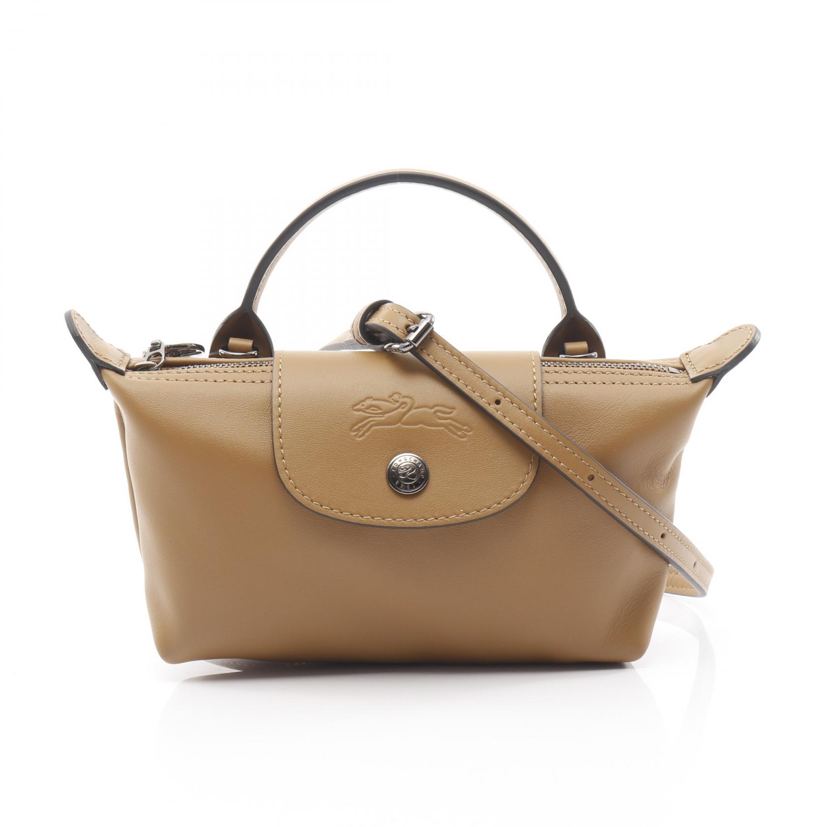 【ポイント5倍／～4/10(金)23:59】ロンシャン Longchamp Le Pliage Xtra XS ル プリアージュ エクストラ ポーチ ハンドバッグ バッグ レザー レディース カーキ系 34205987004 【新品】