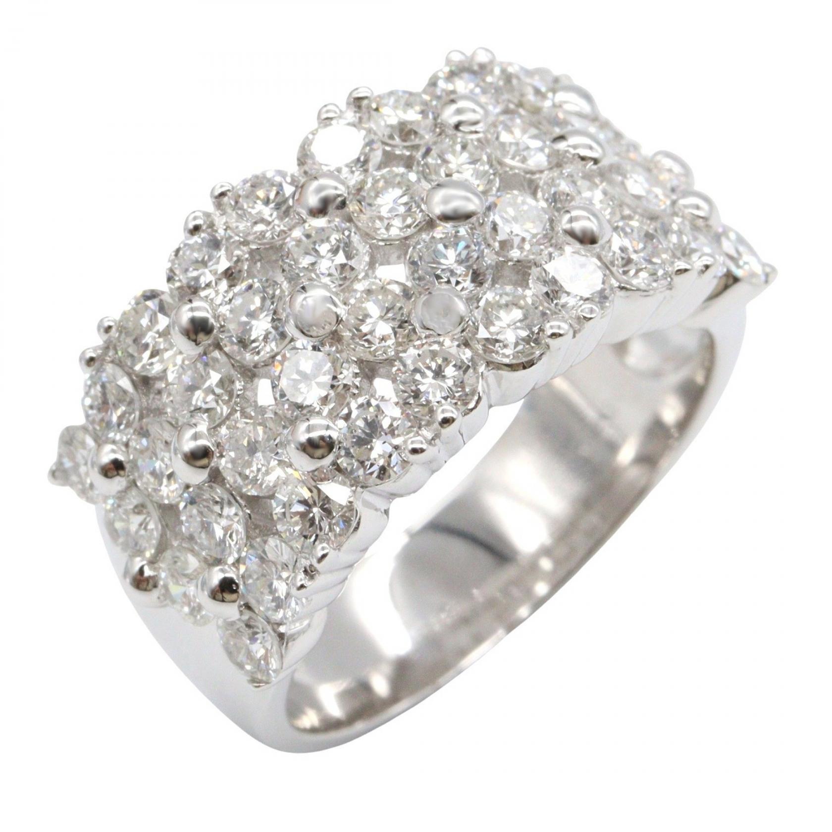 【15%OFFクーポン対象】ジュエリー JEWELRY ダイヤモンド リング リング・指輪 ジュエリー K18WG（ホワイトゴールド） ダイヤモンド レディース シルバー系 / クリア系 ﾀﾞｲﾔ 9.1g 【中古】