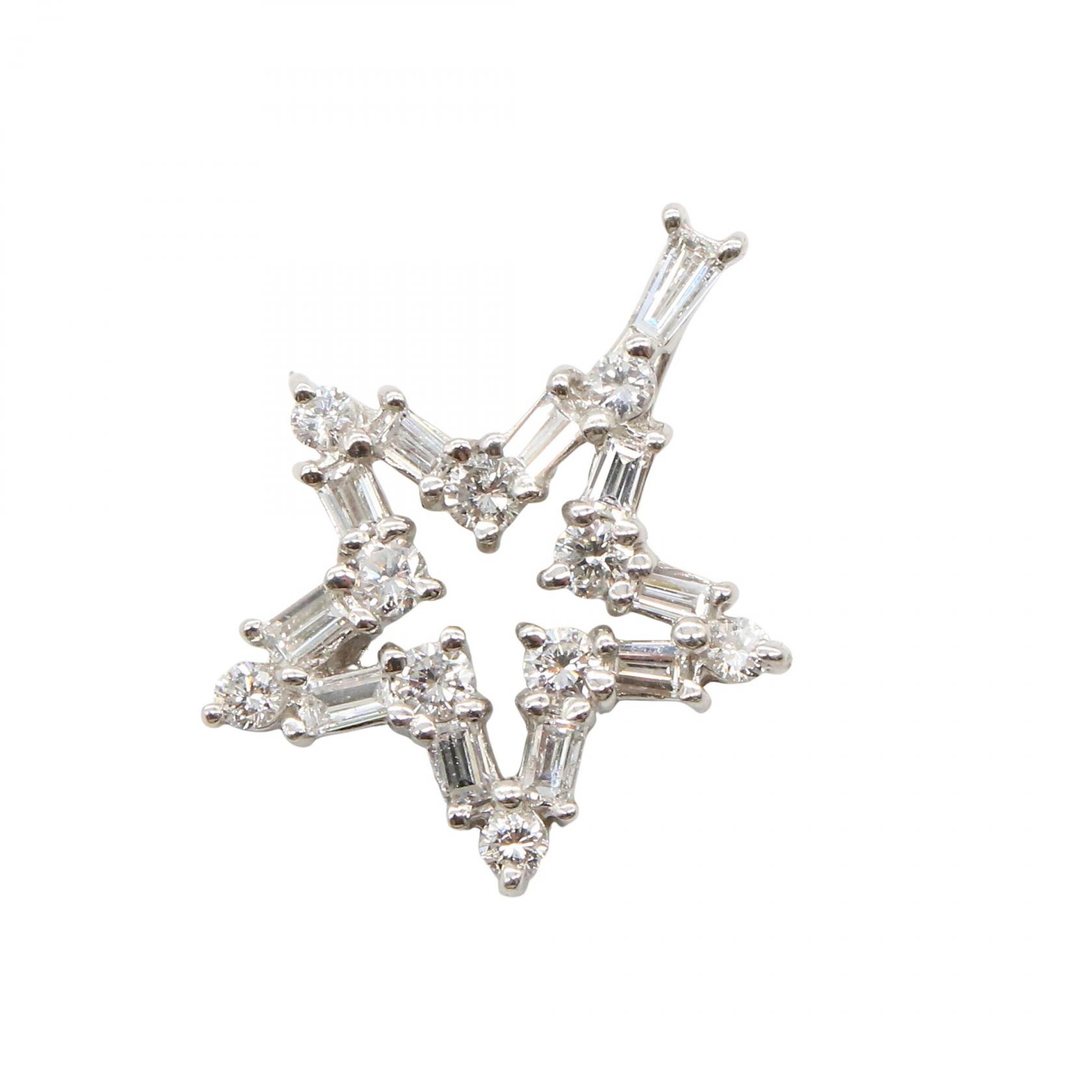 【15%OFFクーポン対象】ジュエリー JEWELRY ダイヤモンド ペンダントトップ ペンダントトップ ジュエリー Pt900プラチナ ダイヤモンド レディース シルバー系 / クリア系 ﾀﾞｲﾔ 2.5g 【中古】