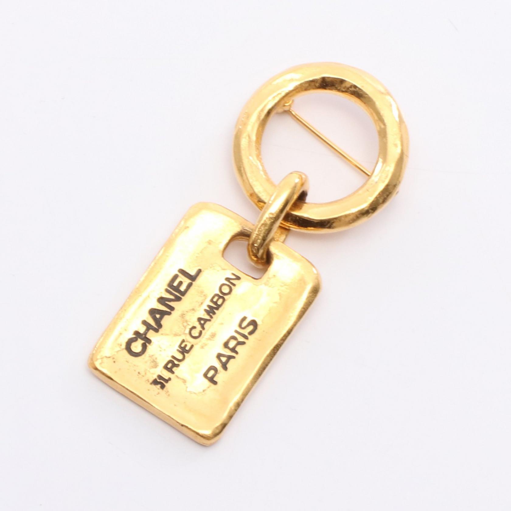 【15%OFFクーポン対象】シャネル CHANEL カンボン ブローチ アクセサリー GP（ゴールドメッキ） レディース ゴールド系 【中古】 52,800円