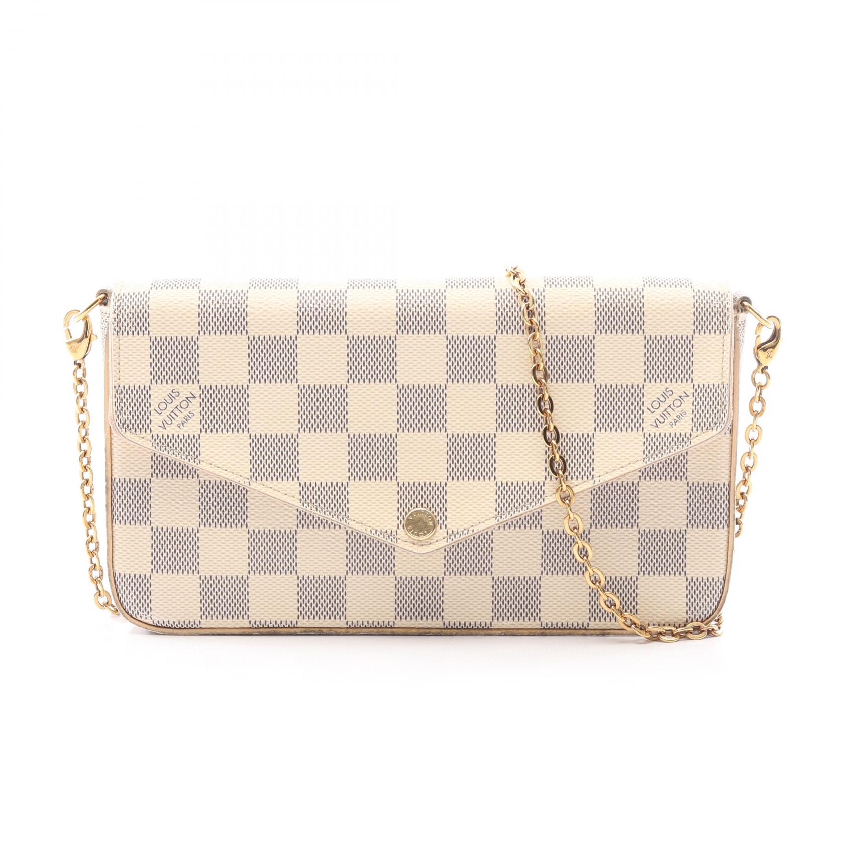 《全品5%クーポン×P5倍》ルイ・ヴィトン LOUIS VUITTON ポシェット フェリシー ダミエアズール ショルダーバッグ バッグ PVCコーティングキャンバス レディース ホワイト系 N40491 【中古】