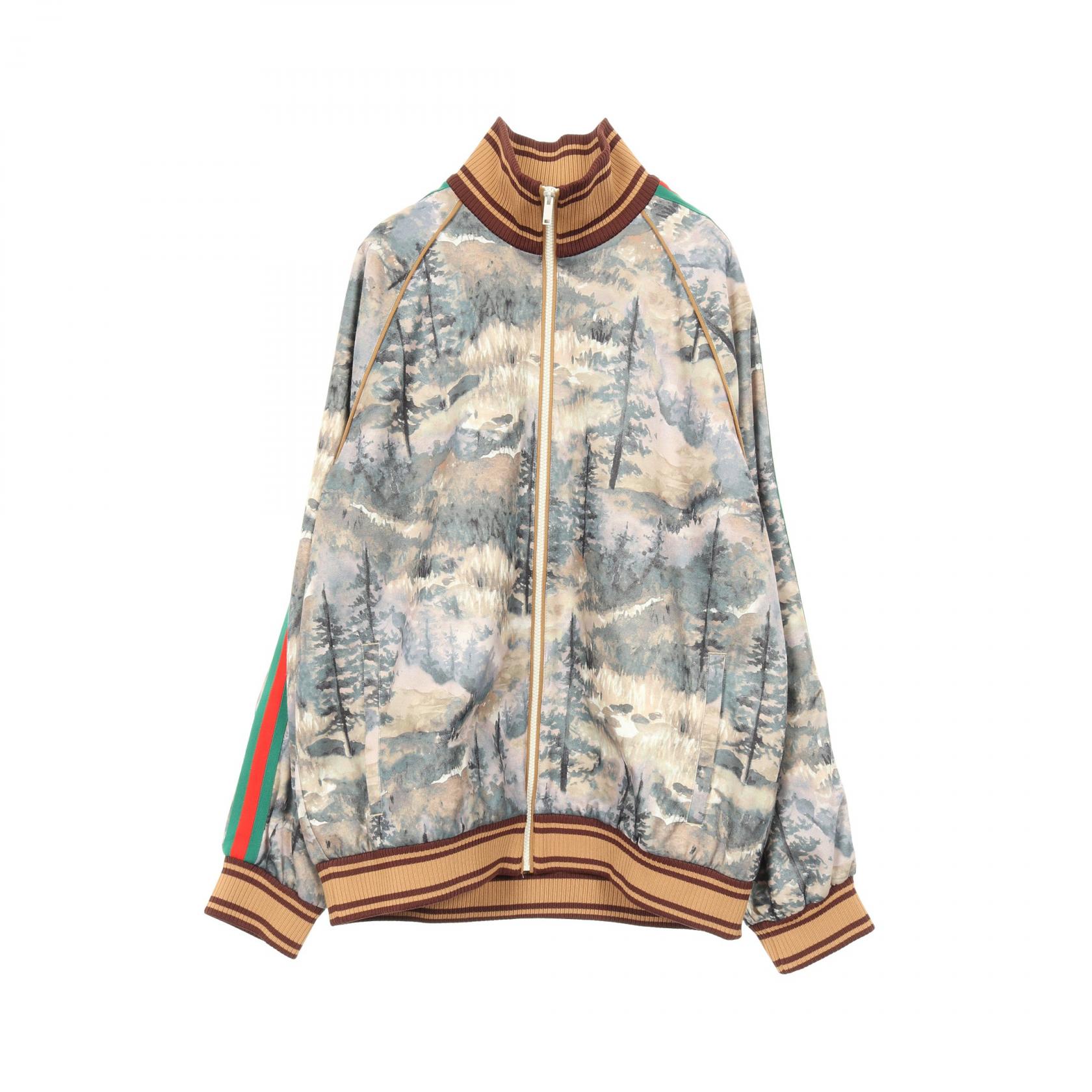 【20%OFFクーポン対象】グッチ GUCCI GUCCI × THE NORTH FACE フォレストプリント シェリーライン 衣料品 アウター ポリエステル / コットン メンズ ブラウン系 / マルチカラー 【中古】