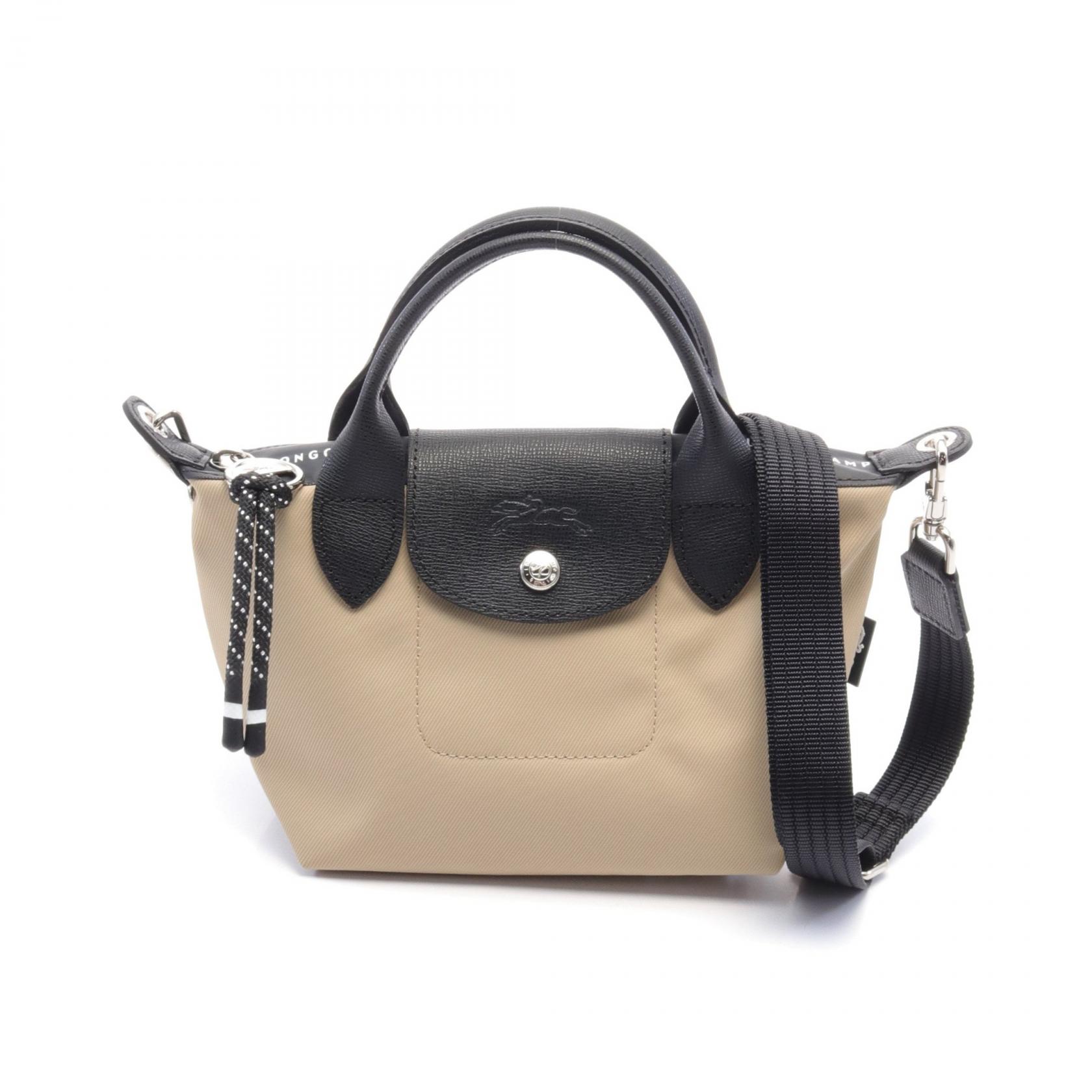 《全品5%クーポン×P5倍》ロンシャン Longchamp ル プリアージュ エナジー XS ハンドバッグ バッグ キャンバス レザー レディース ベージュ系 / ブラック系 L1500HSR299 【新品】