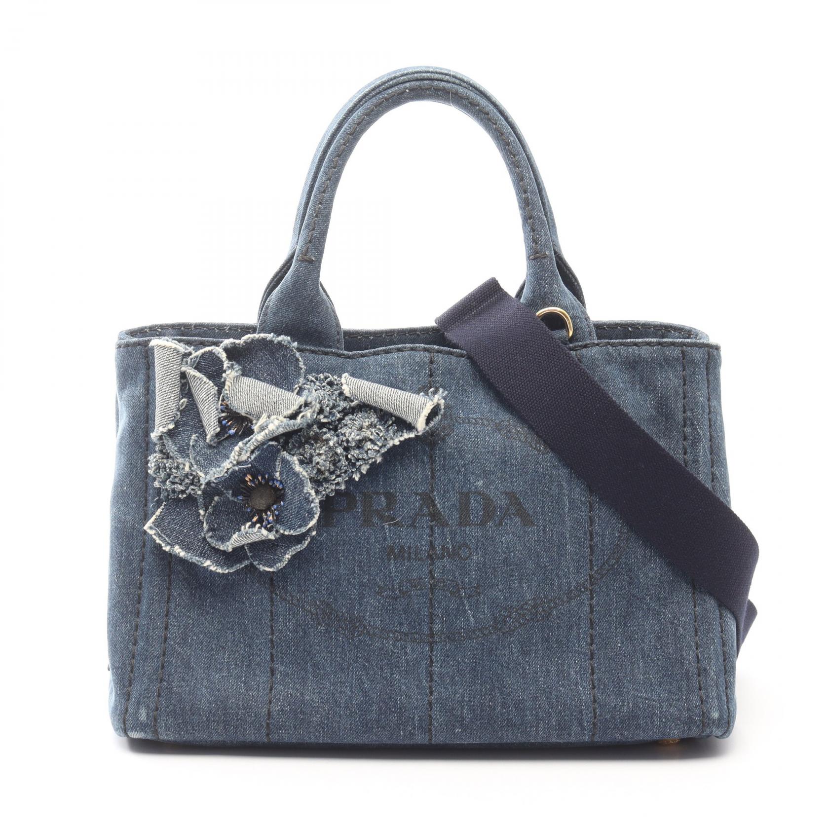 楽天市場】PRADA プラダ B1877B カナパ DENIM(デニム) カバン スモール